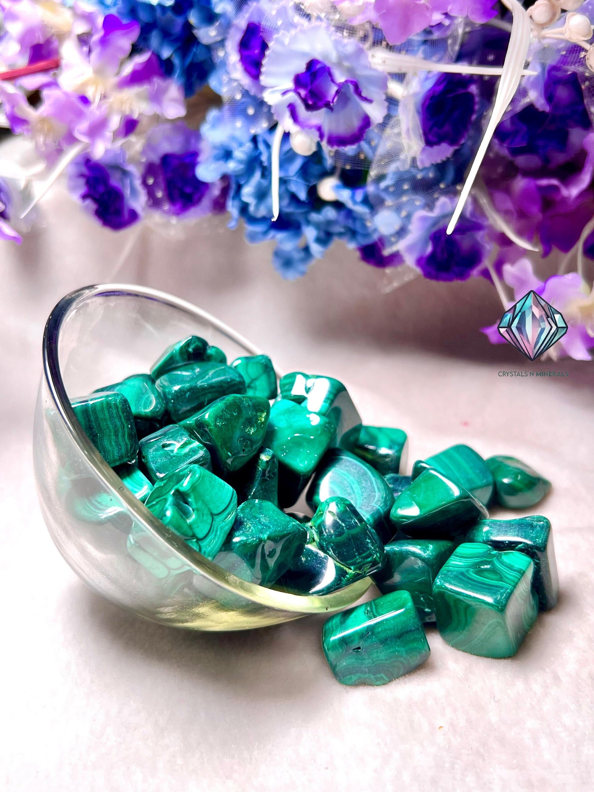 Malachite Stone Tumbled Stone - Spiritual Stone -Healing Crystals in pack sizes of 1,3,5, and 10 Pieces Quality AAAAA +++++