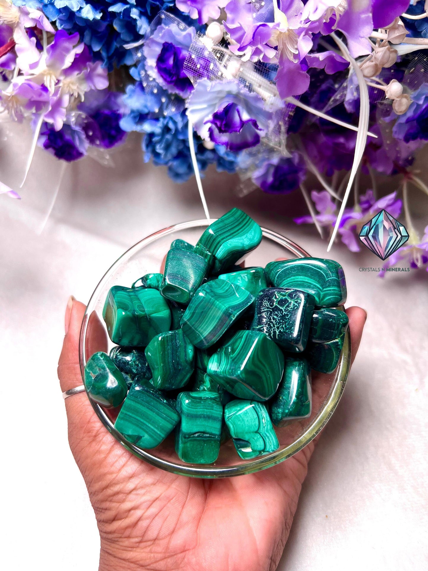 Malachite Stone Tumbled Stone - Spiritual Stone -Healing Crystals in pack sizes of 1,3,5, and 10 Pieces Quality AAAAA +++++