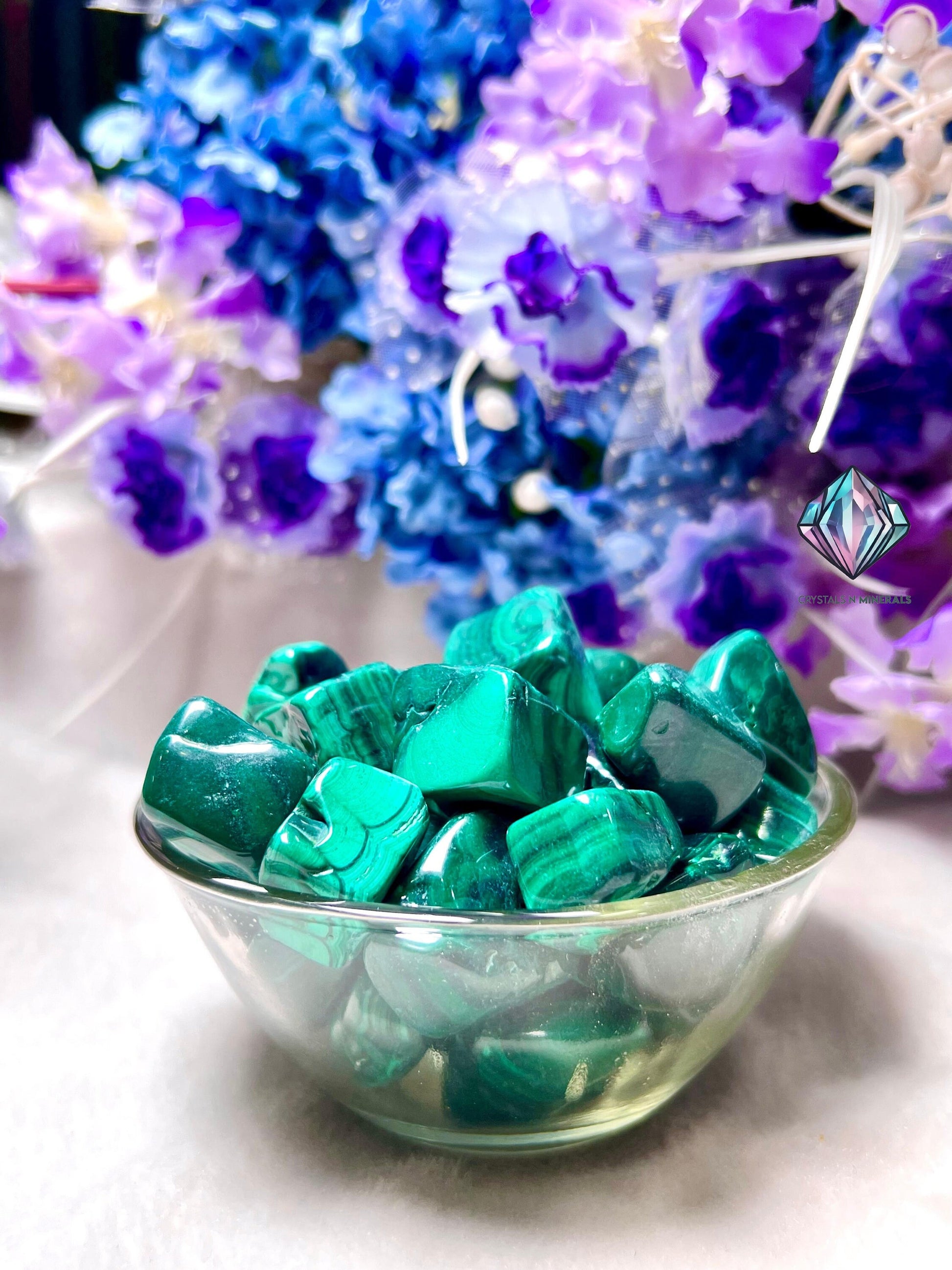 Malachite Stone Tumbled Stone - Spiritual Stone -Healing Crystals in pack sizes of 1,3,5, and 10 Pieces Quality AAAAA +++++