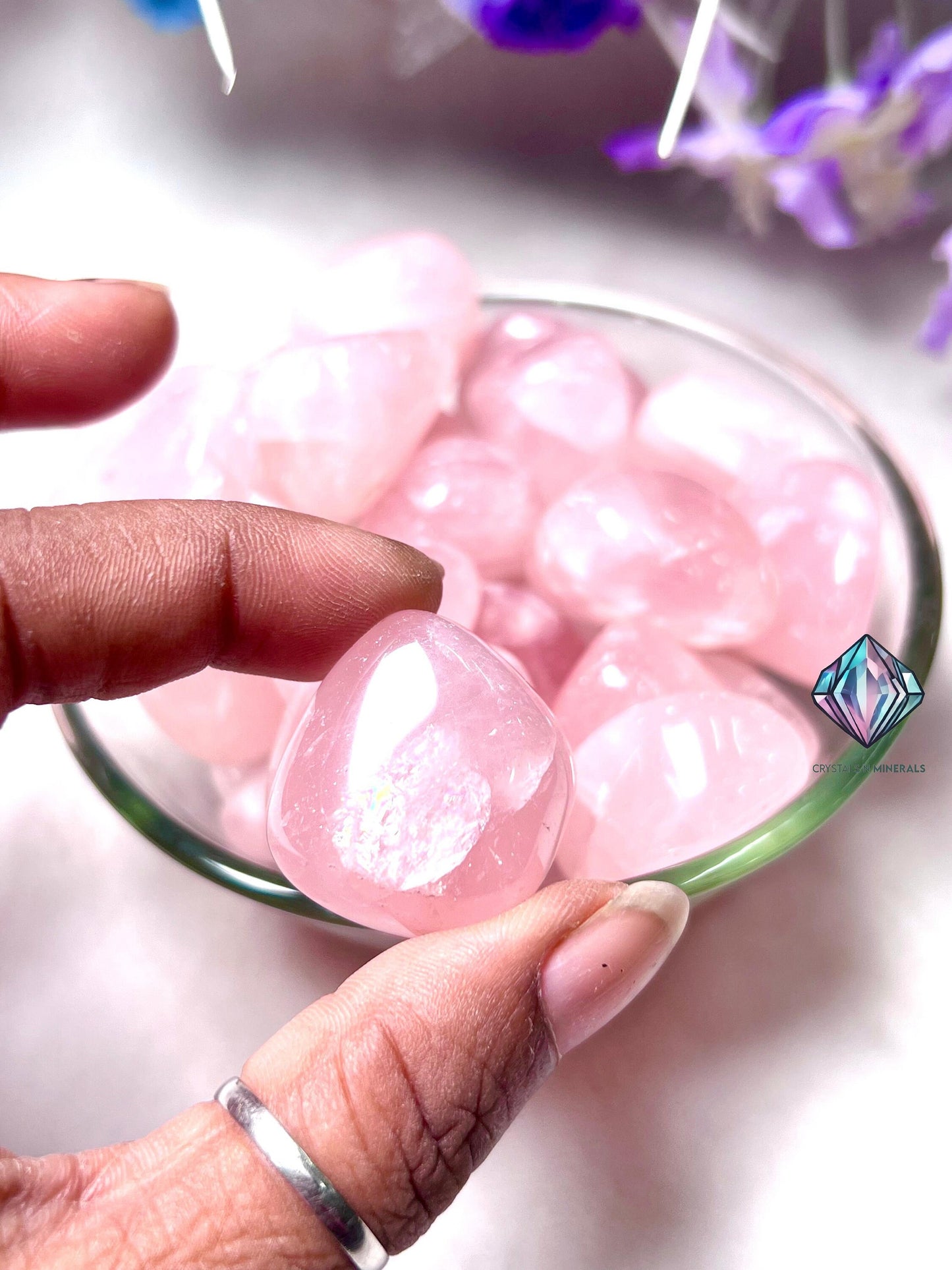 Rose Quartz Stone Tumbled Stone - Spiritual Stone -Healing Crystals in pack sizes of 1,3,5, and 10 Pieces Quality AAAAA +++++