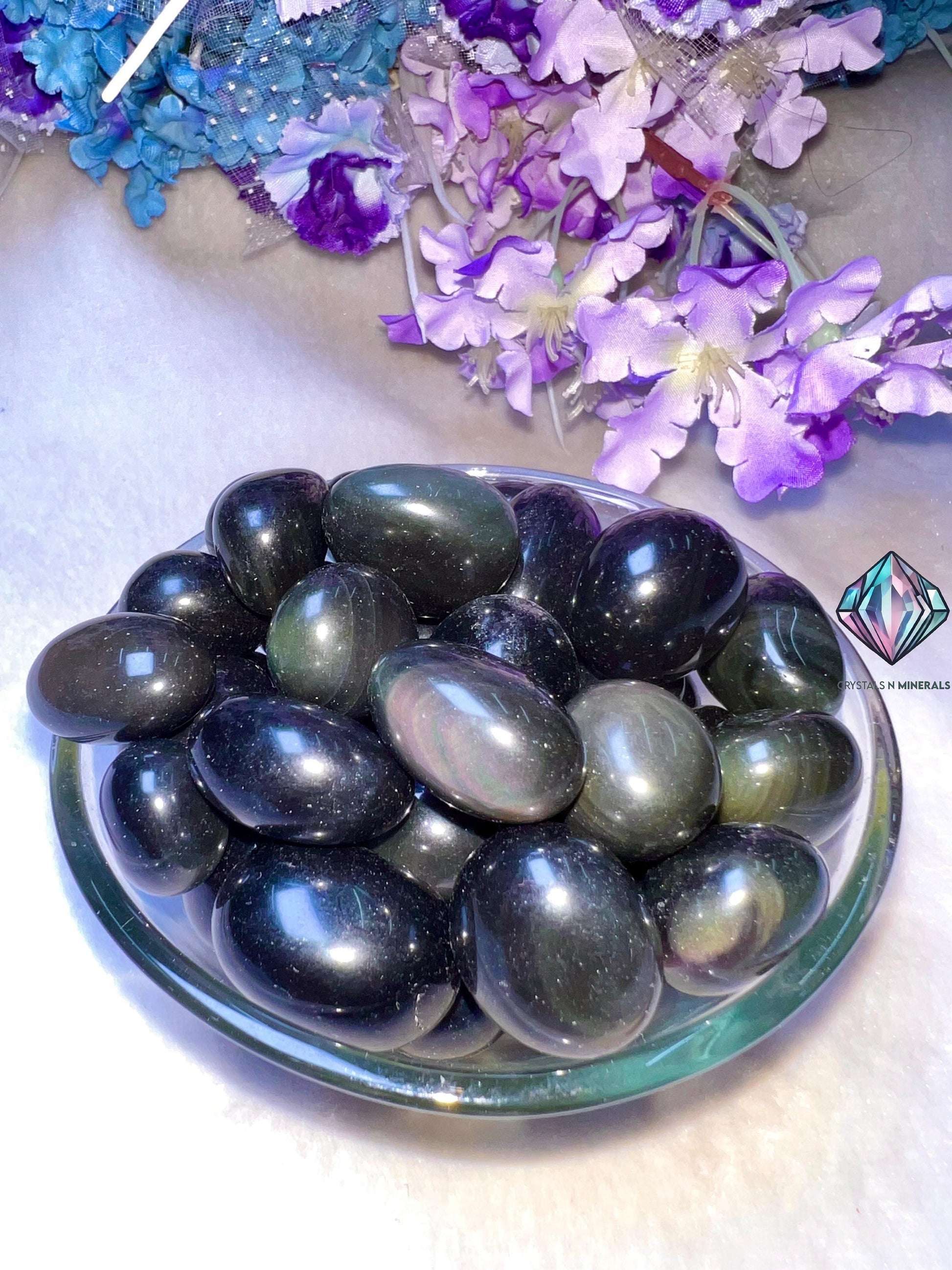 Rainbow Obsidian Tumbled Stone – Spiritual Healing Crystal – Available in Packs of 1, 3, 5, and 10 Pieces (AAAAA+ Quality)