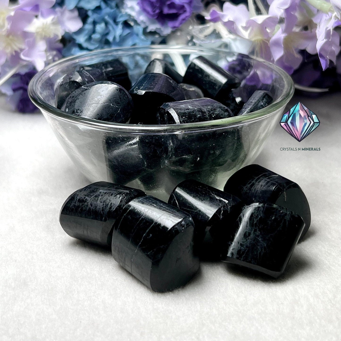 Black Tourmaline Stone Tumbled Stone - Spiritual Stone -Healing Crystals in pack sizes of 1,3,5, and 10 Pieces Quality AAAAA +++++