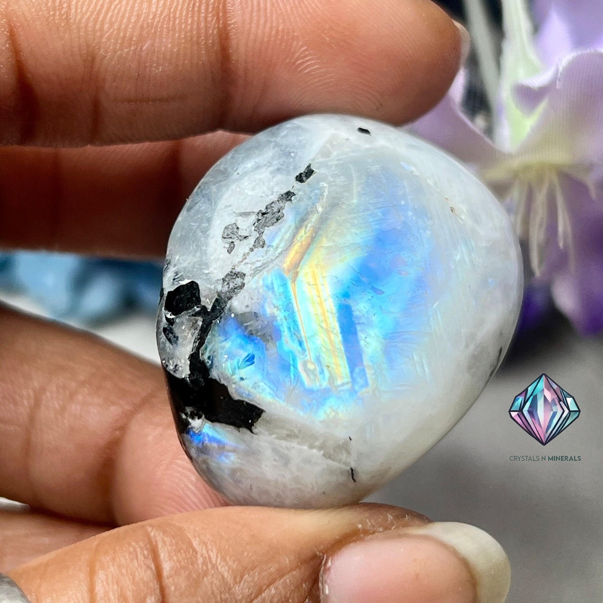 Rainbow Moonstone Stone Tumbled Stone - Spiritual Stone -Healing Crystals in pack sizes of 1,3,5, and 10 Pieces Quality AAAAA +++++