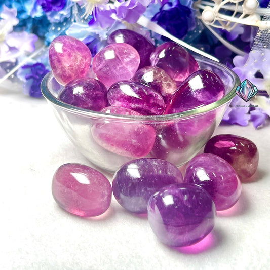 Purple Fluorite Stone Tumbled Stone-Spiritual Stone- Healing Crystals in pack sizes of 1,3,5, and 10 Pieces Quality AAAAA +++++