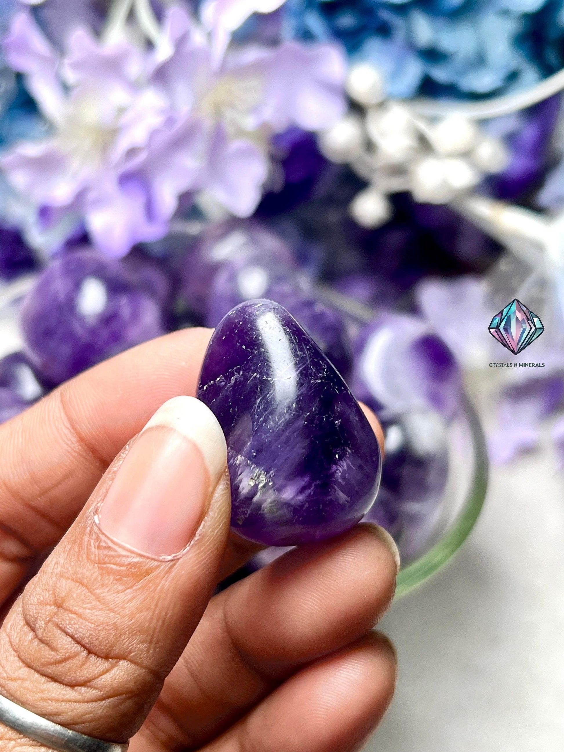 Amethyst Stone Tumbled Stone-Spiritual Stone- Healing Crystals in pack sizes of 1,3,5, and 10 Pieces Quality AAAAA +++++