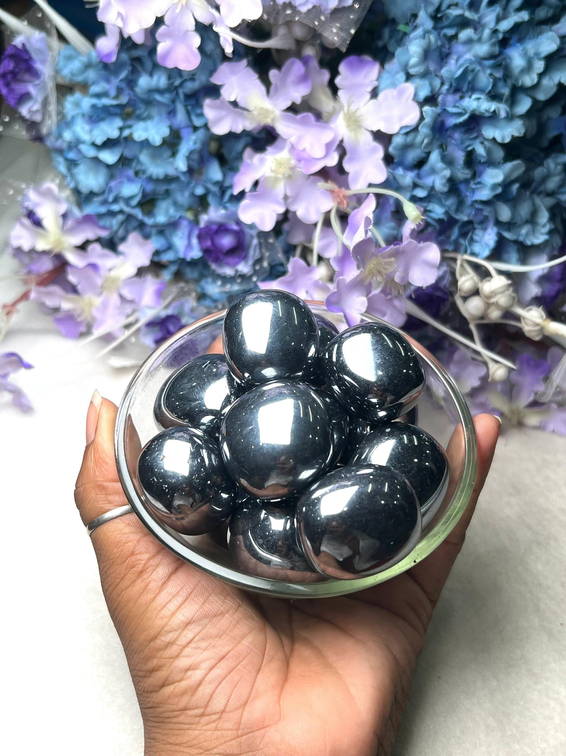 Elite Shungite Stone Tumbled Stone - Spiritual Stone -Healing Crystals in pack sizes of 1,3,5, and 10 Pieces Quality AAAAA +++++