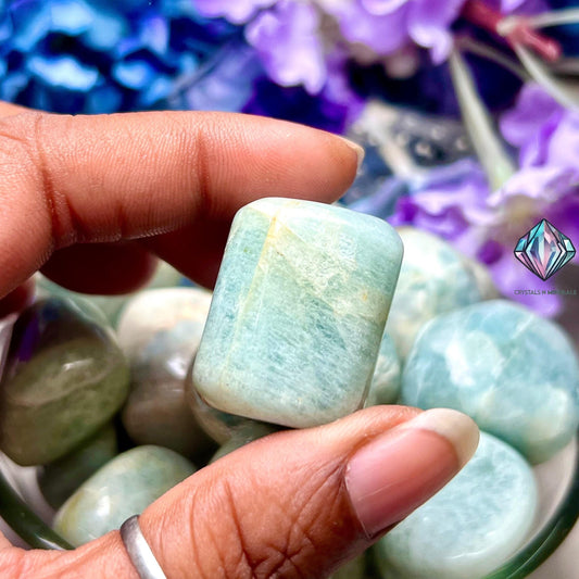 Aquamarine Stone Tumbled Stone - Spiritual Stone -Healing Crystals in pack sizes of 1,3,5, and 10 Pieces Quality AAAAA +++++