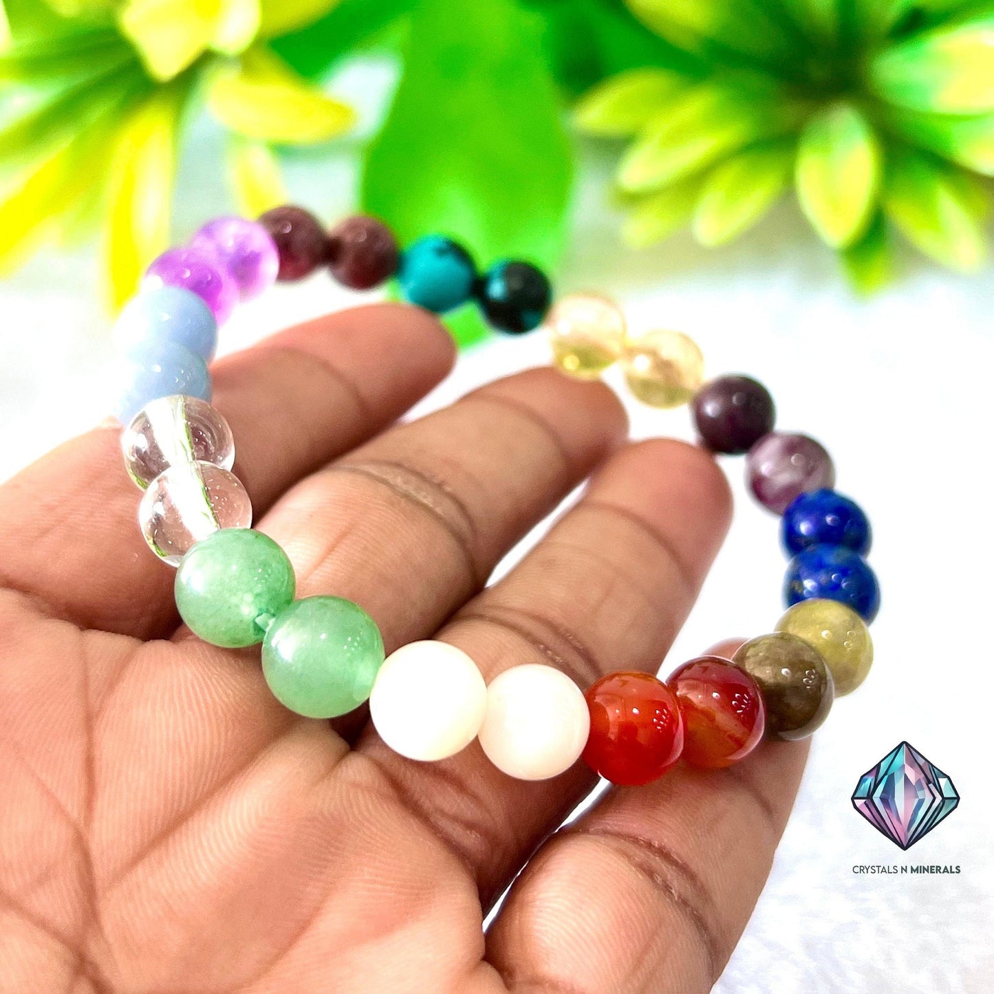 AstrologerStone Garnet,Amethyst,Angelite,Crystal,GAventurine,MOP,Carnelian,Tsavorite,Lapis,PTourmaline,Citrine,HowliteTurquoise Bracelet 8mm