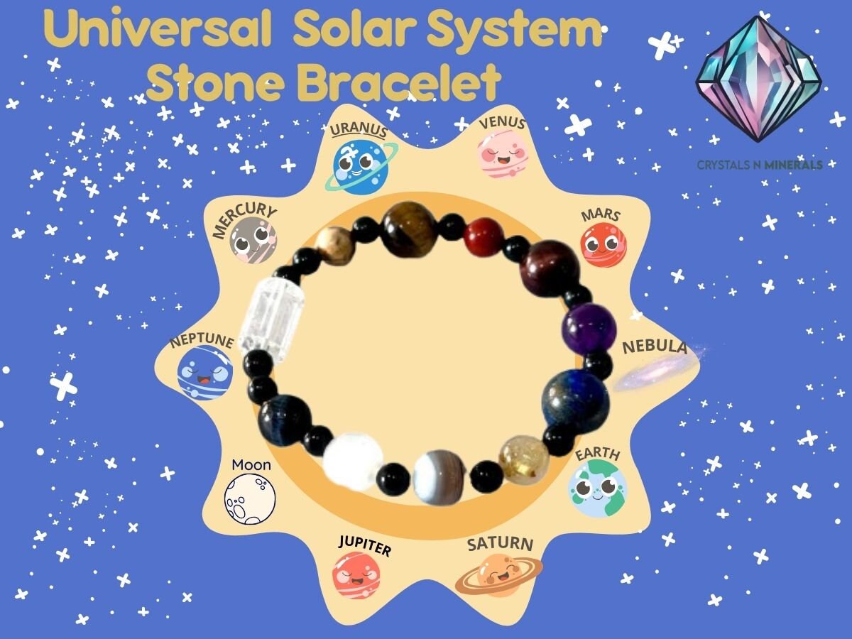 Universal Solar System Stone Bracelet 8mm