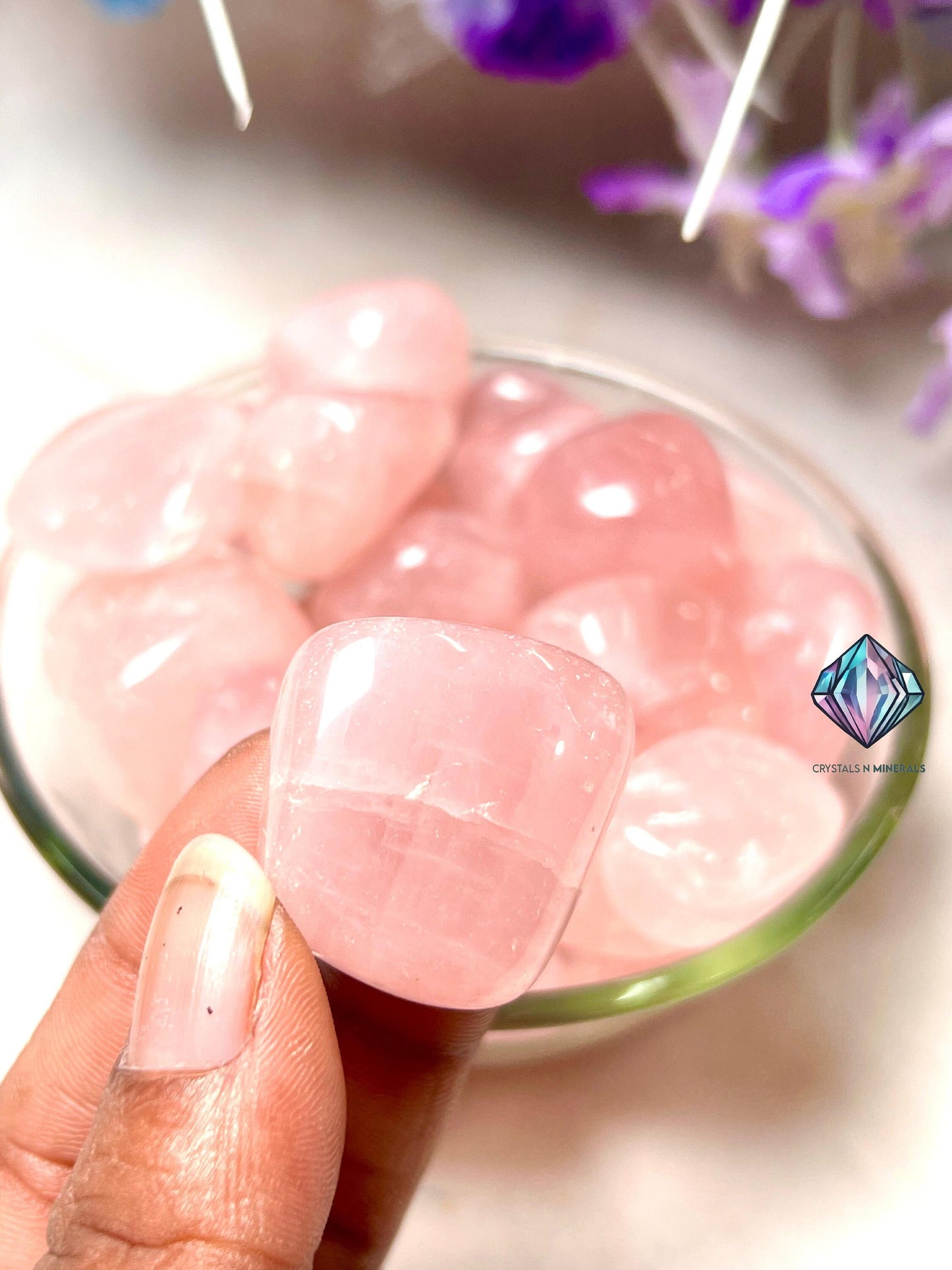 Rose Quartz Stone Tumbled Stone - Spiritual Stone -Healing Crystals in pack sizes of 1,3,5, and 10 Pieces Quality AAAAA +++++