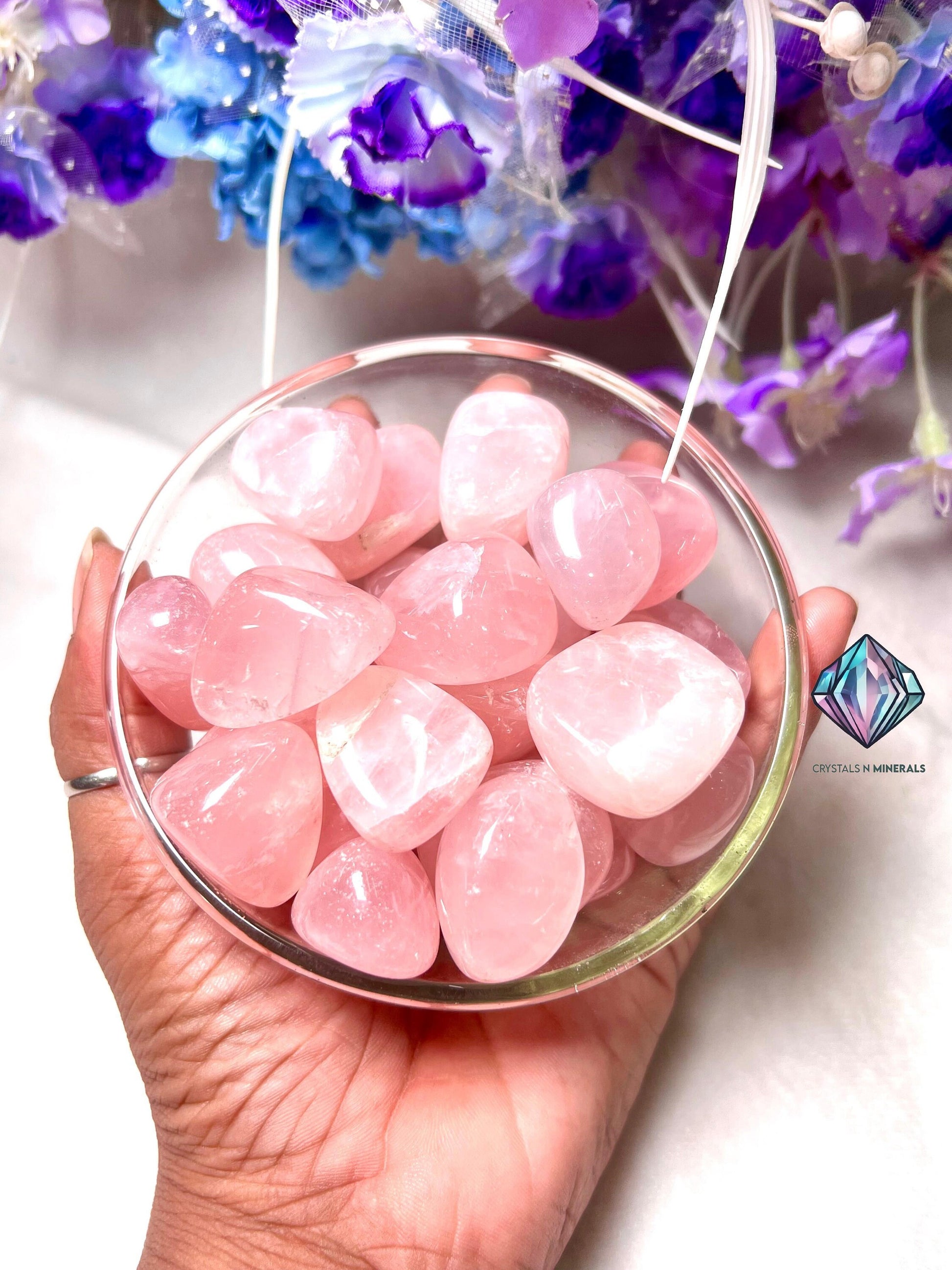 Rose Quartz Stone Tumbled Stone - Spiritual Stone -Healing Crystals in pack sizes of 1,3,5, and 10 Pieces Quality AAAAA +++++