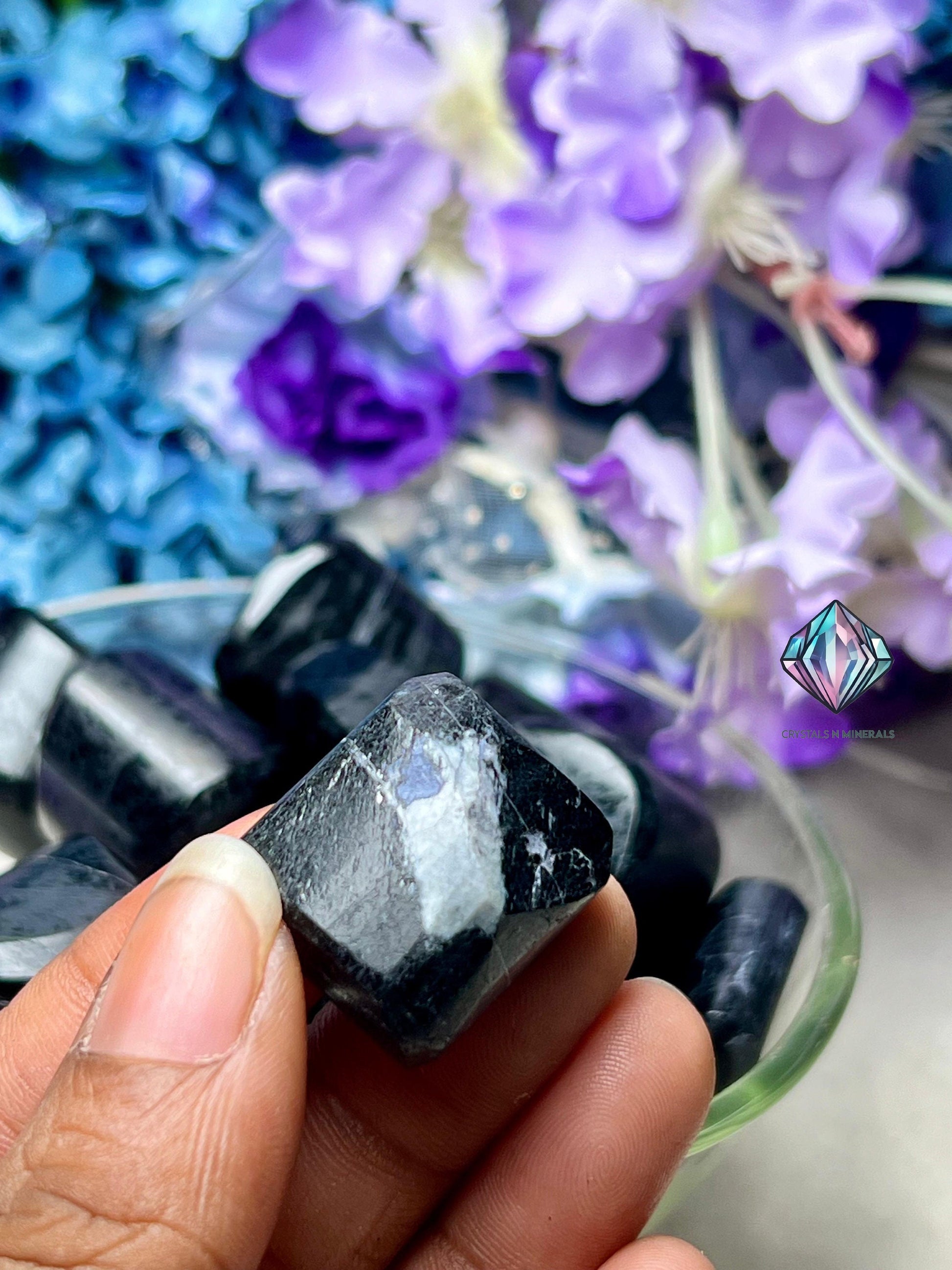 Black Tourmaline Stone Tumbled Stone - Spiritual Stone -Healing Crystals in pack sizes of 1,3,5, and 10 Pieces Quality AAAAA +++++