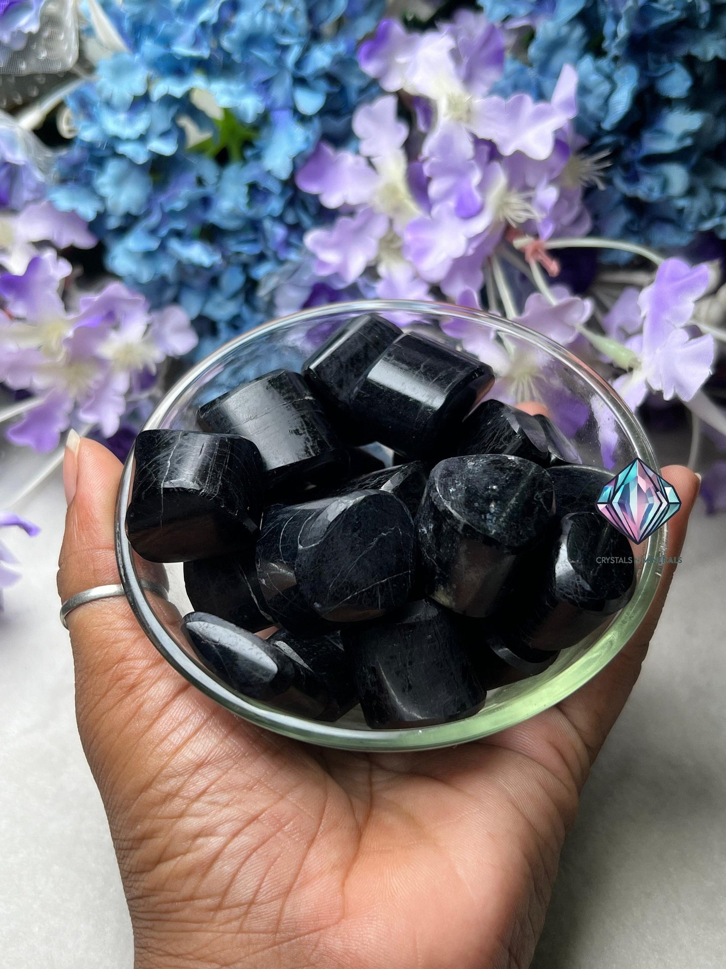 Black Tourmaline Stone Tumbled Stone - Spiritual Stone -Healing Crystals in pack sizes of 1,3,5, and 10 Pieces Quality AAAAA +++++