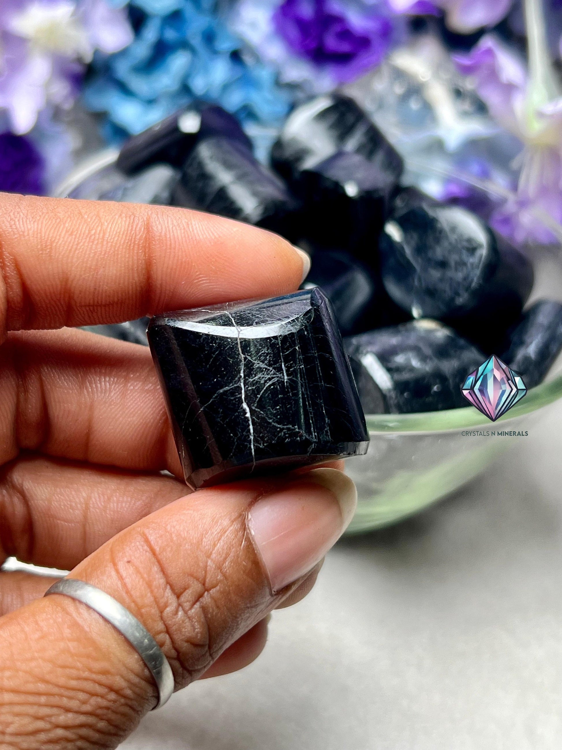 Black Tourmaline Stone Tumbled Stone - Spiritual Stone -Healing Crystals in pack sizes of 1,3,5, and 10 Pieces Quality AAAAA +++++