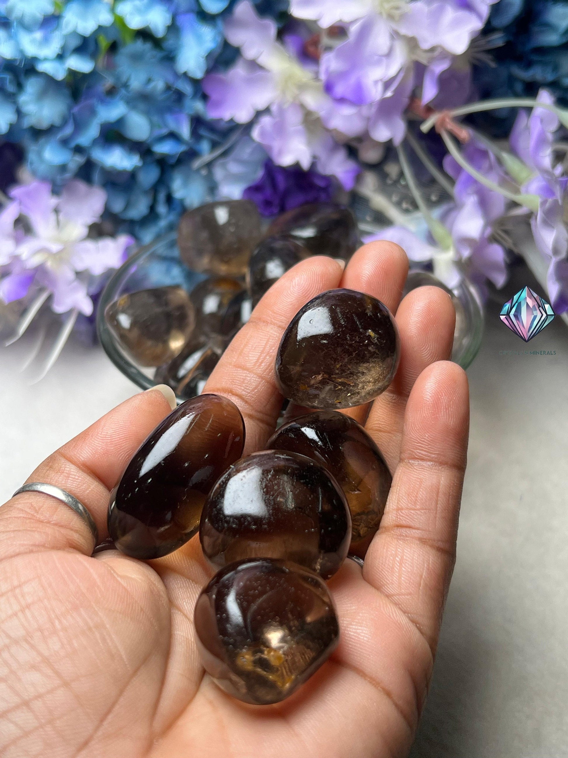 Smoky Quartz Stone Tumbled Stone - Spiritual Stone -Healing Crystals in pack sizes of 1,3,5, and 10 Pieces Quality AAAAA +++++