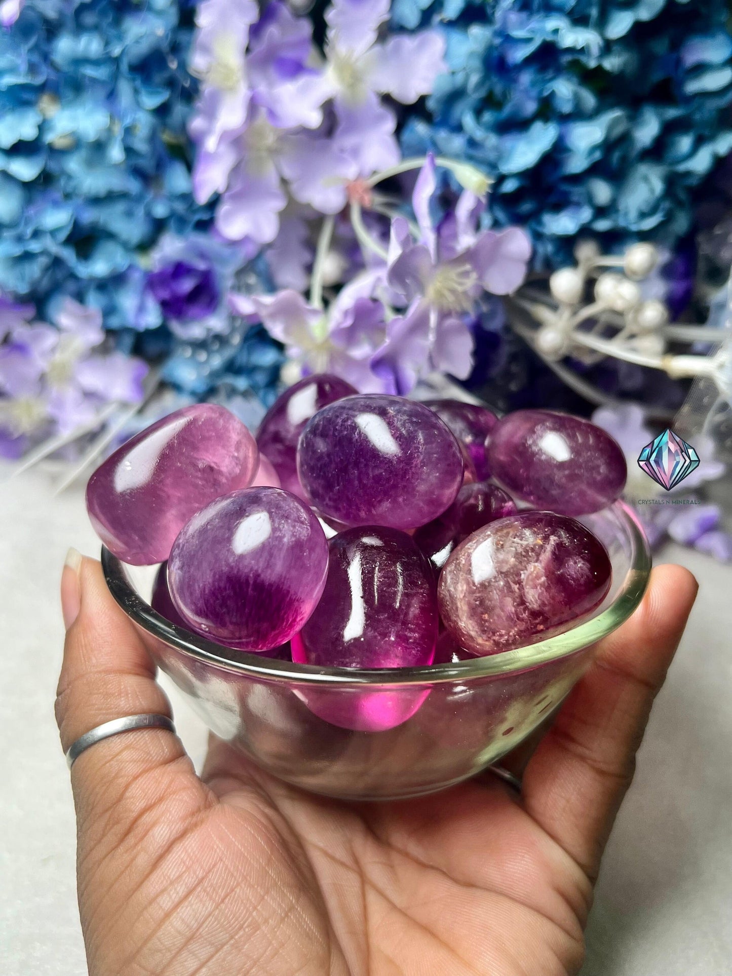 Purple Fluorite Stone Tumbled Stone-Spiritual Stone- Healing Crystals in pack sizes of 1,3,5, and 10 Pieces Quality AAAAA +++++