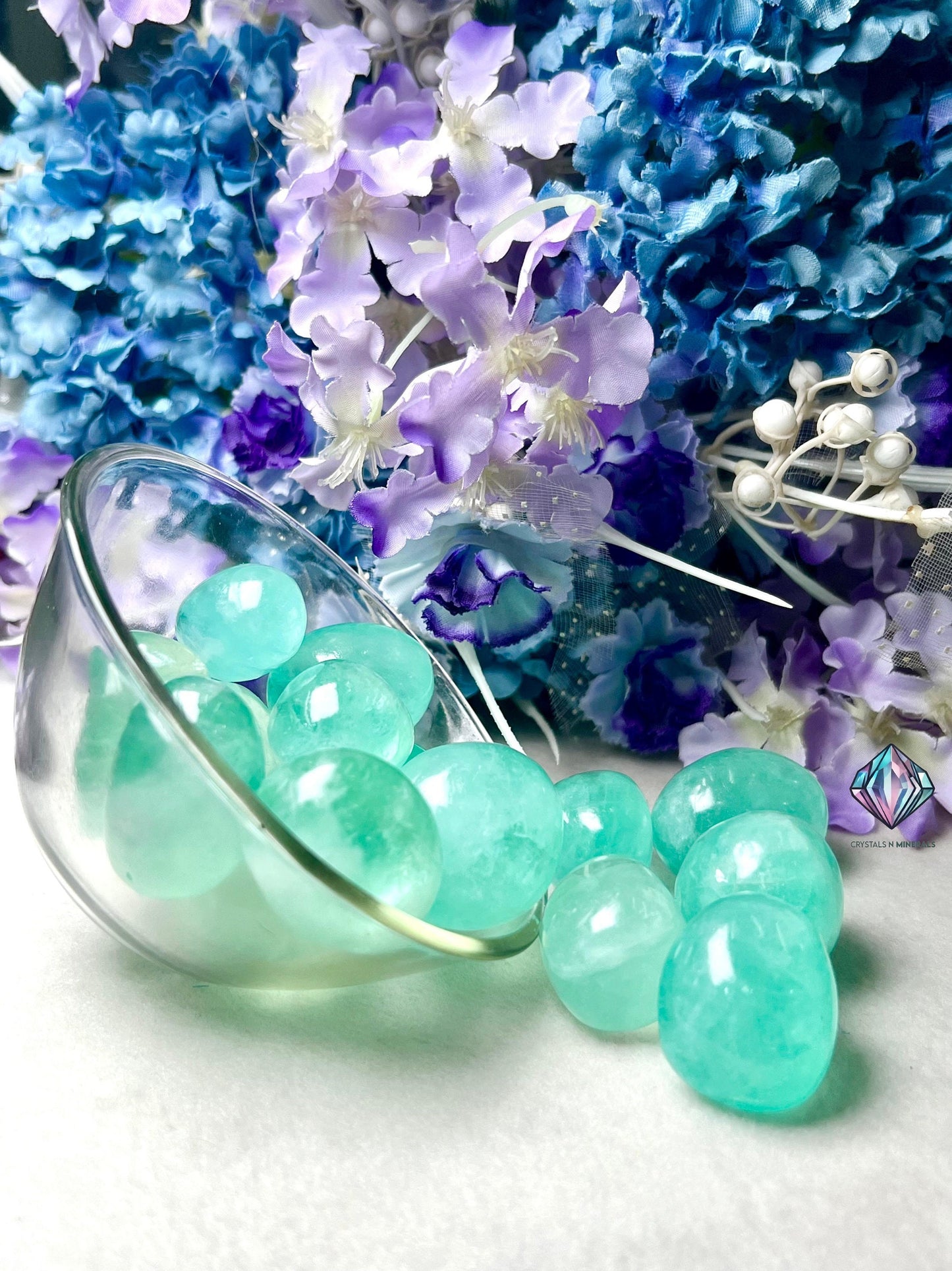 Pista Green Fluorite Stone Tumbled Stone-Spiritual Stone- Healing Crystals in pack sizes of 1,3,5, and 10 Pieces Quality AAAAA +++++