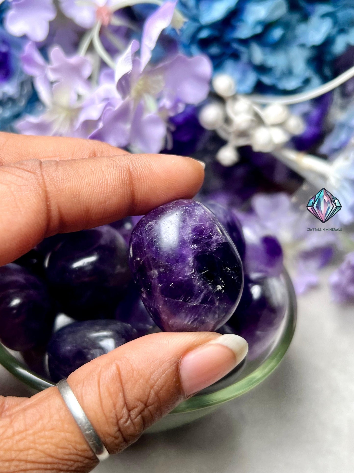 Amethyst Stone Tumbled Stone-Spiritual Stone- Healing Crystals in pack sizes of 1,3,5, and 10 Pieces Quality AAAAA +++++