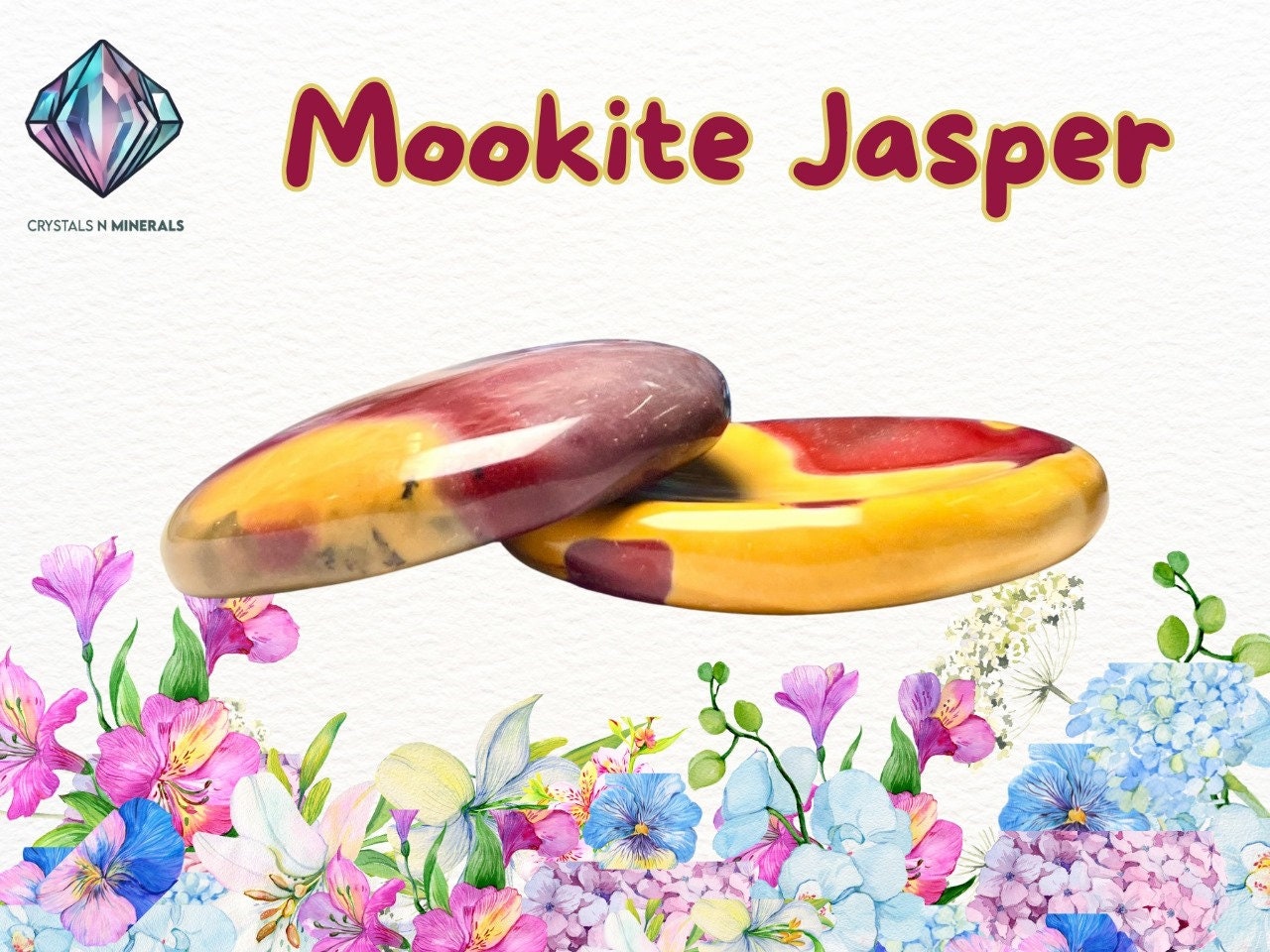 Mookite Jasper Stone Worry Stone – Crystal Worry Stone – Pocket Stone – Healing Crystal - 4cmx3cm Thumb Stone One (1) Piece