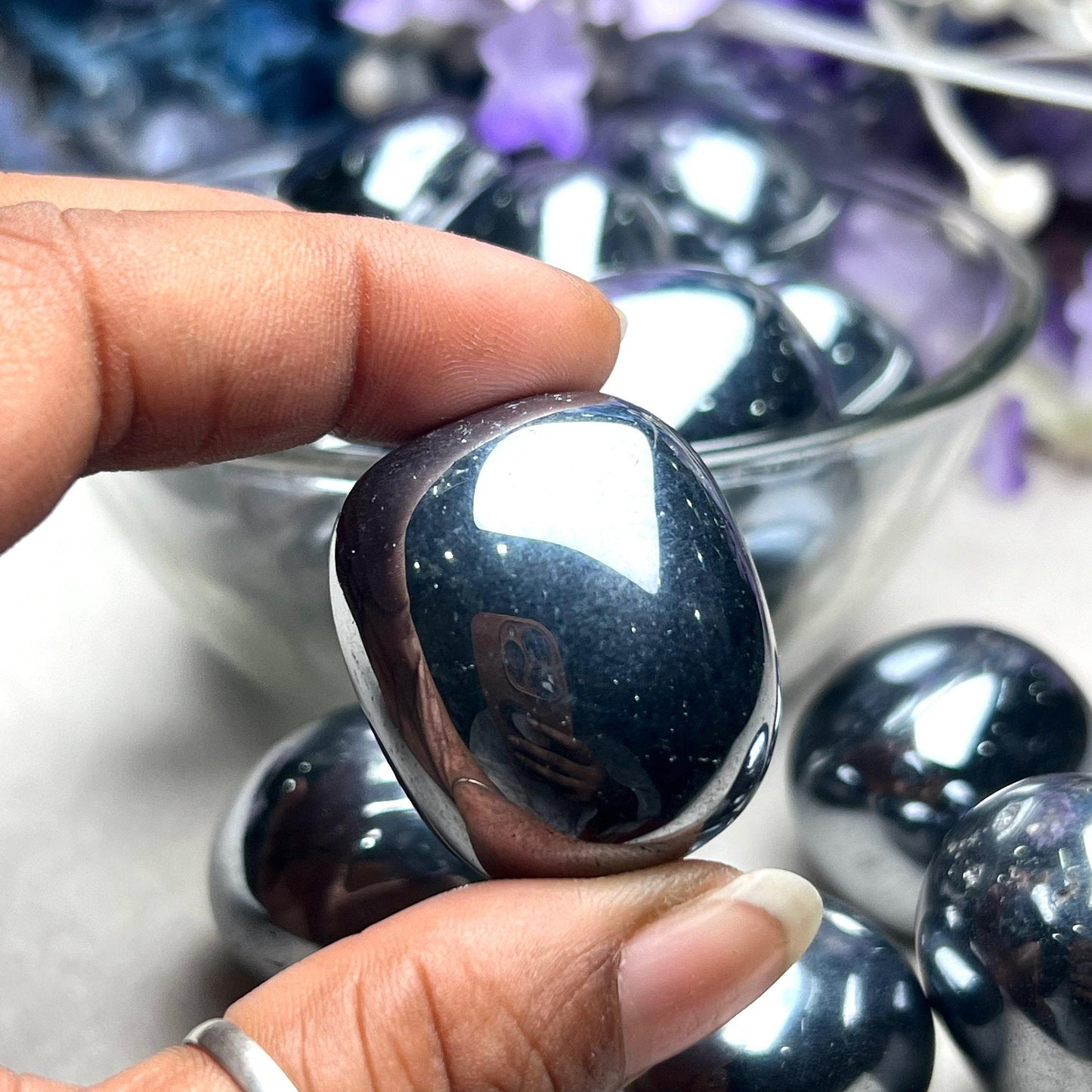 Elite Shungite Stone Tumbled Stone - Spiritual Stone -Healing Crystals in pack sizes of 1,3,5, and 10 Pieces Quality AAAAA +++++