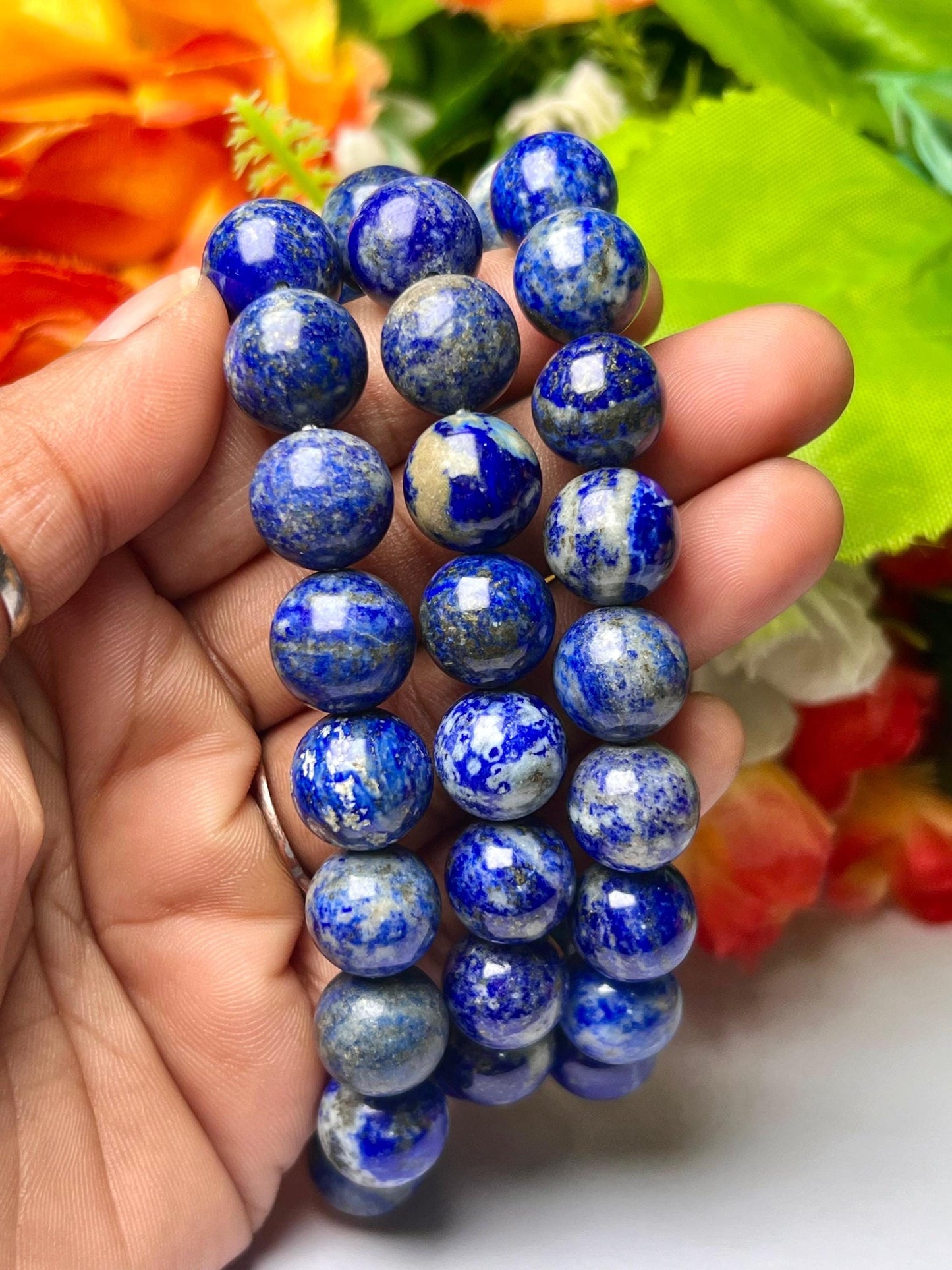 Men's 12 MM Lapis Lazuli Stone Bracelet| Jewelry for Men