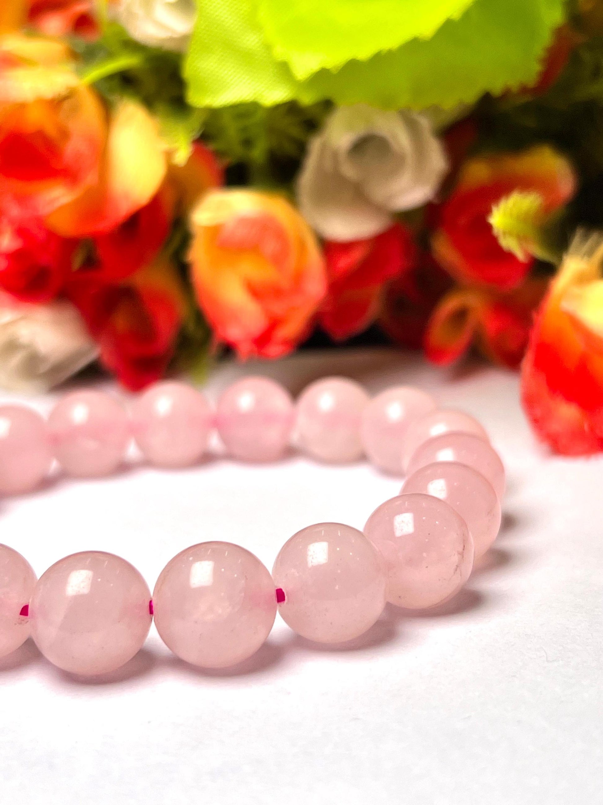 Men's 12 MM Rose Quartz Stone Bracelet| Jewelry for Men| Good For Love