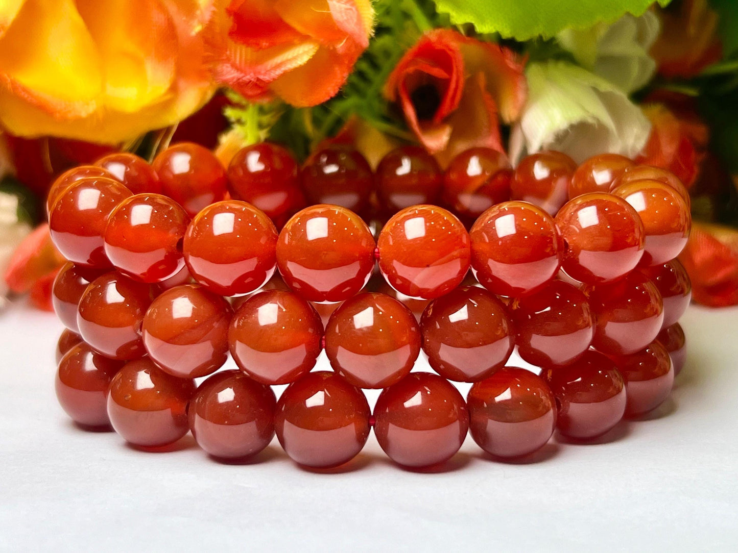 Men's 12 MM Red Onyx Stone Bracelet| Jewelry for Men