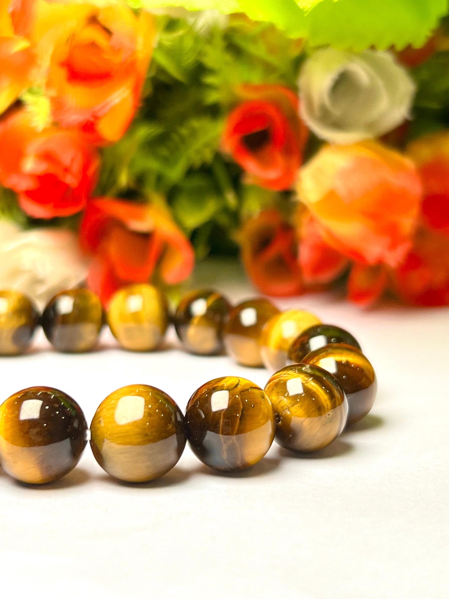 Men's 12 MM Yellow Tiger Eye Stone Bracelet| Jewelry for Men