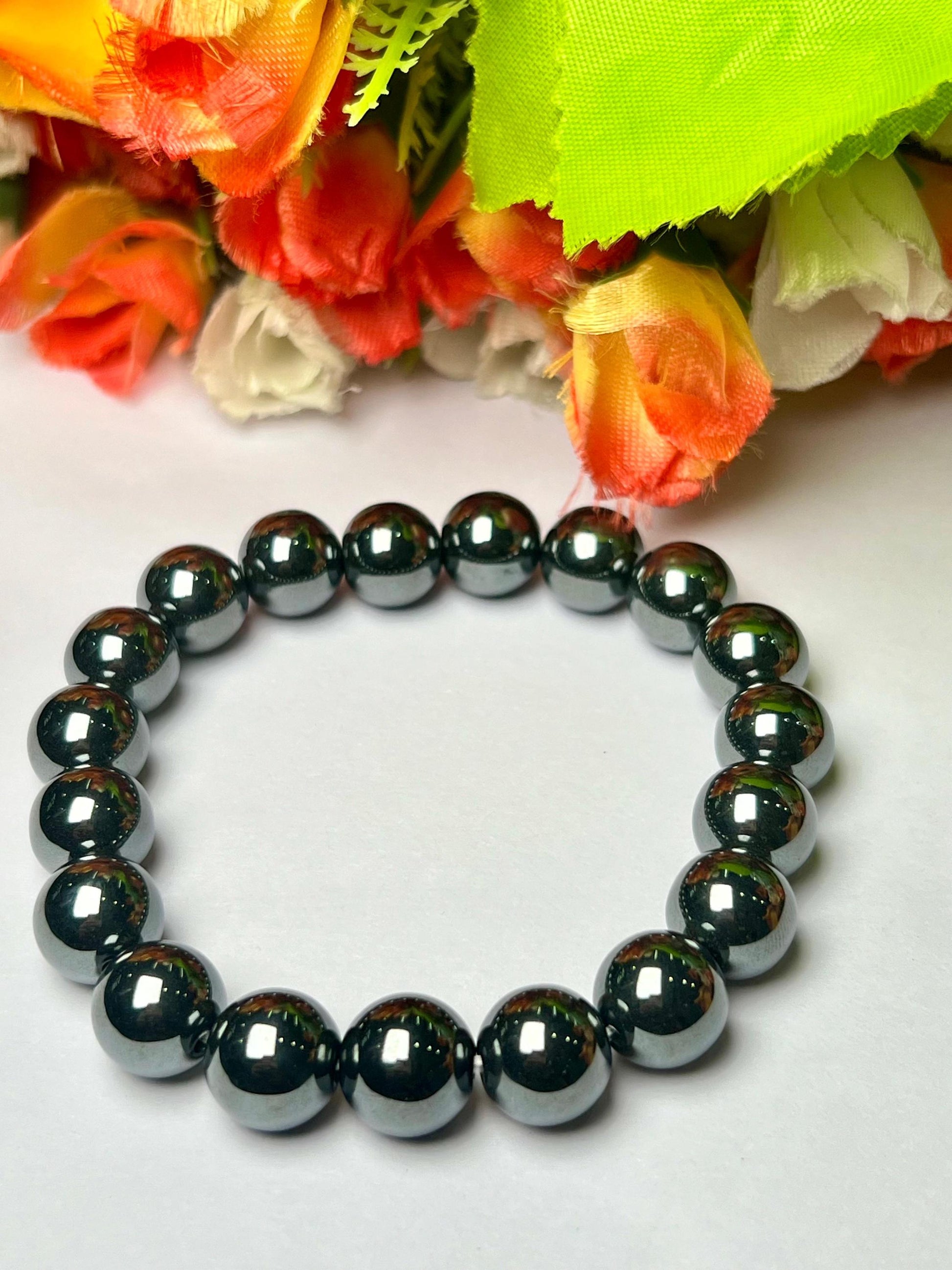 Men's 12 MM Hematite Stone Bracelet| Jewelry for Men