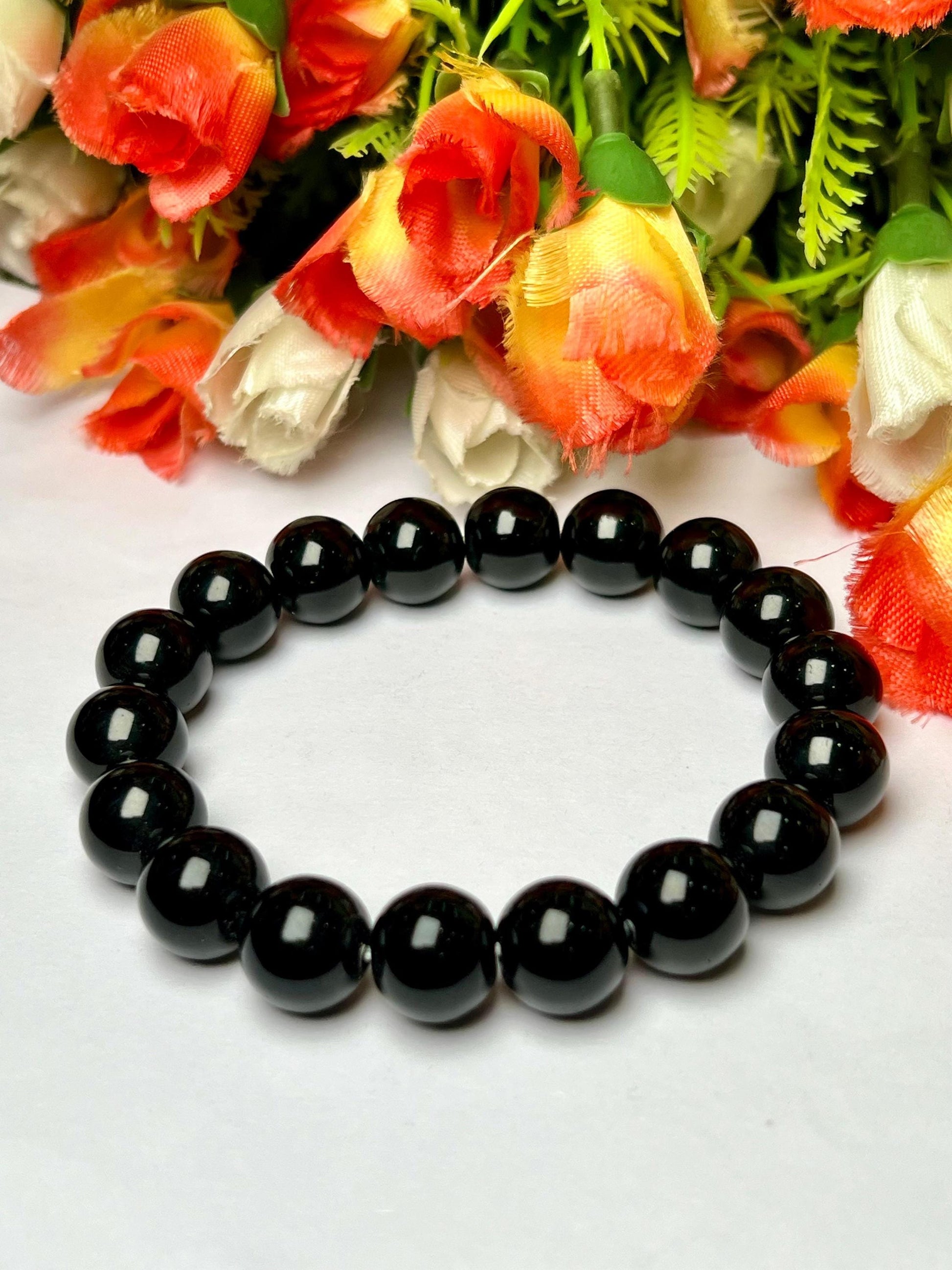 Men's 12 MM Black Onyx Stone Bracelet| Jewelry for Men