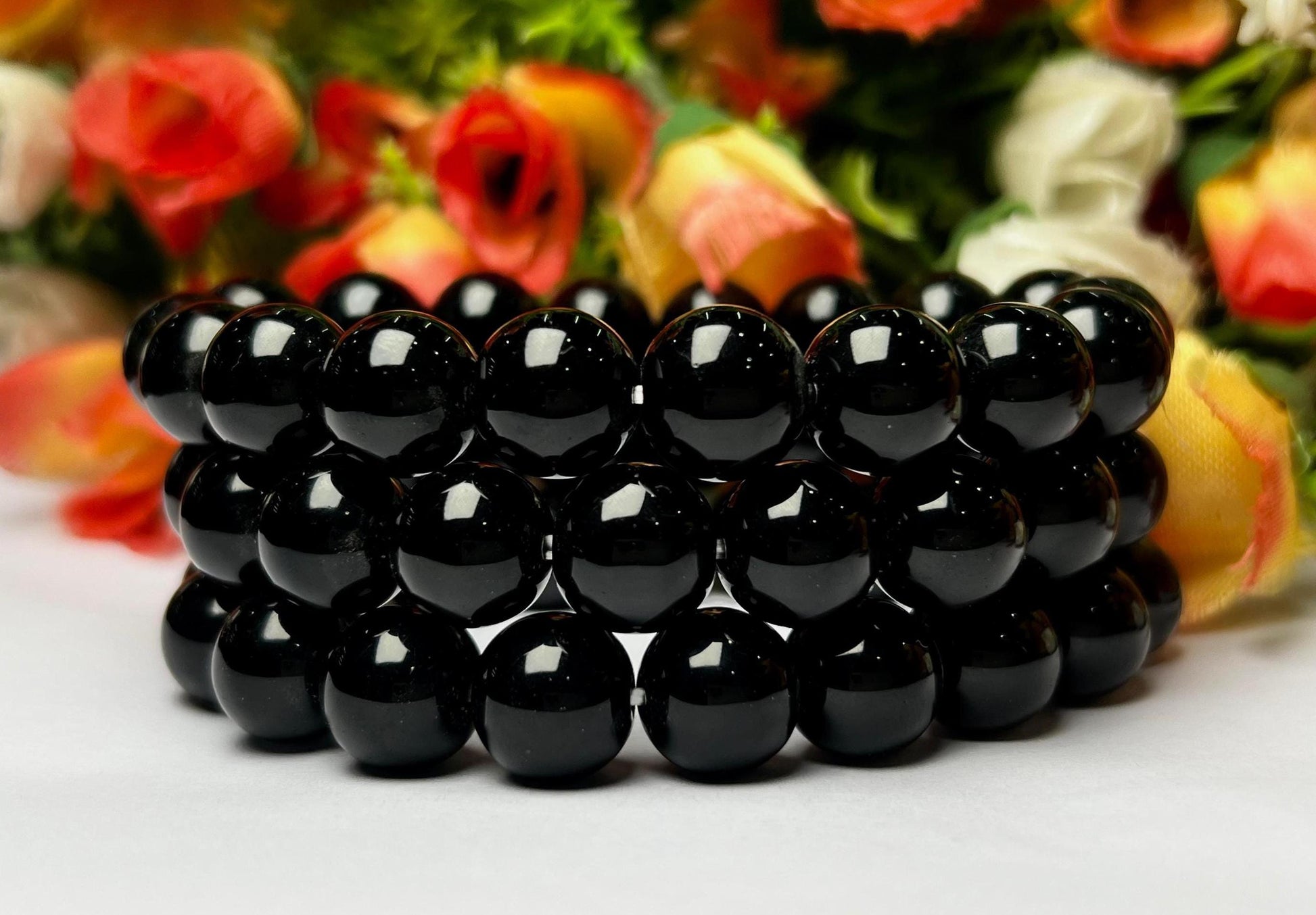 Men's 12 MM Black Onyx Stone Bracelet| Jewelry for Men