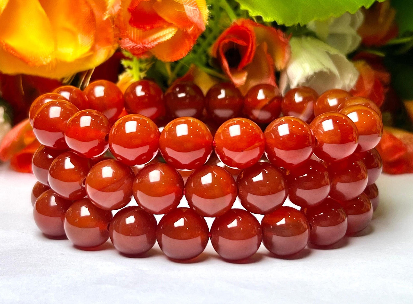 Men's 12 MM Red Onyx Stone Bracelet| Jewelry for Men