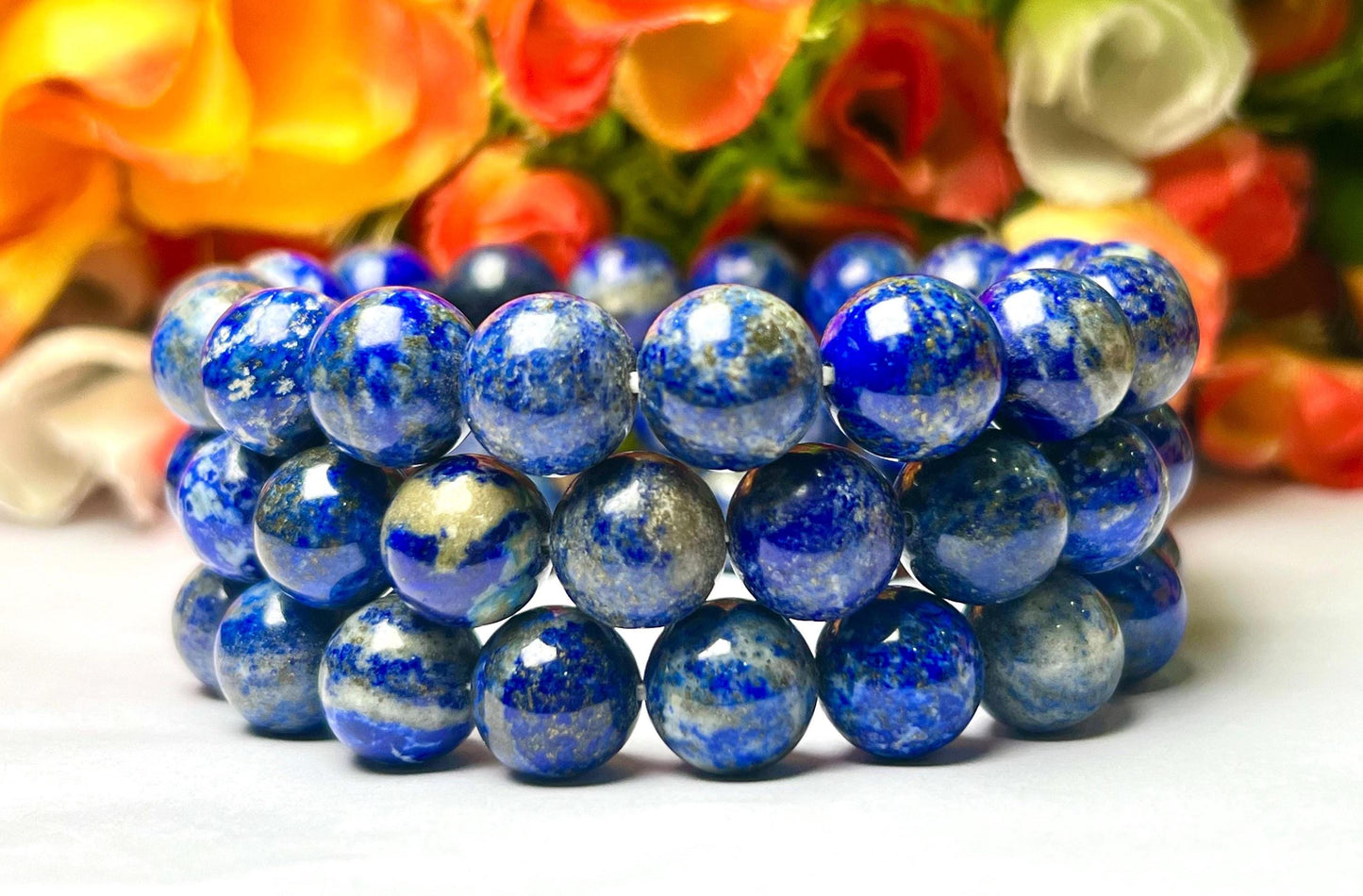 Men's 12 MM Lapis Lazuli Stone Bracelet| Jewelry for Men