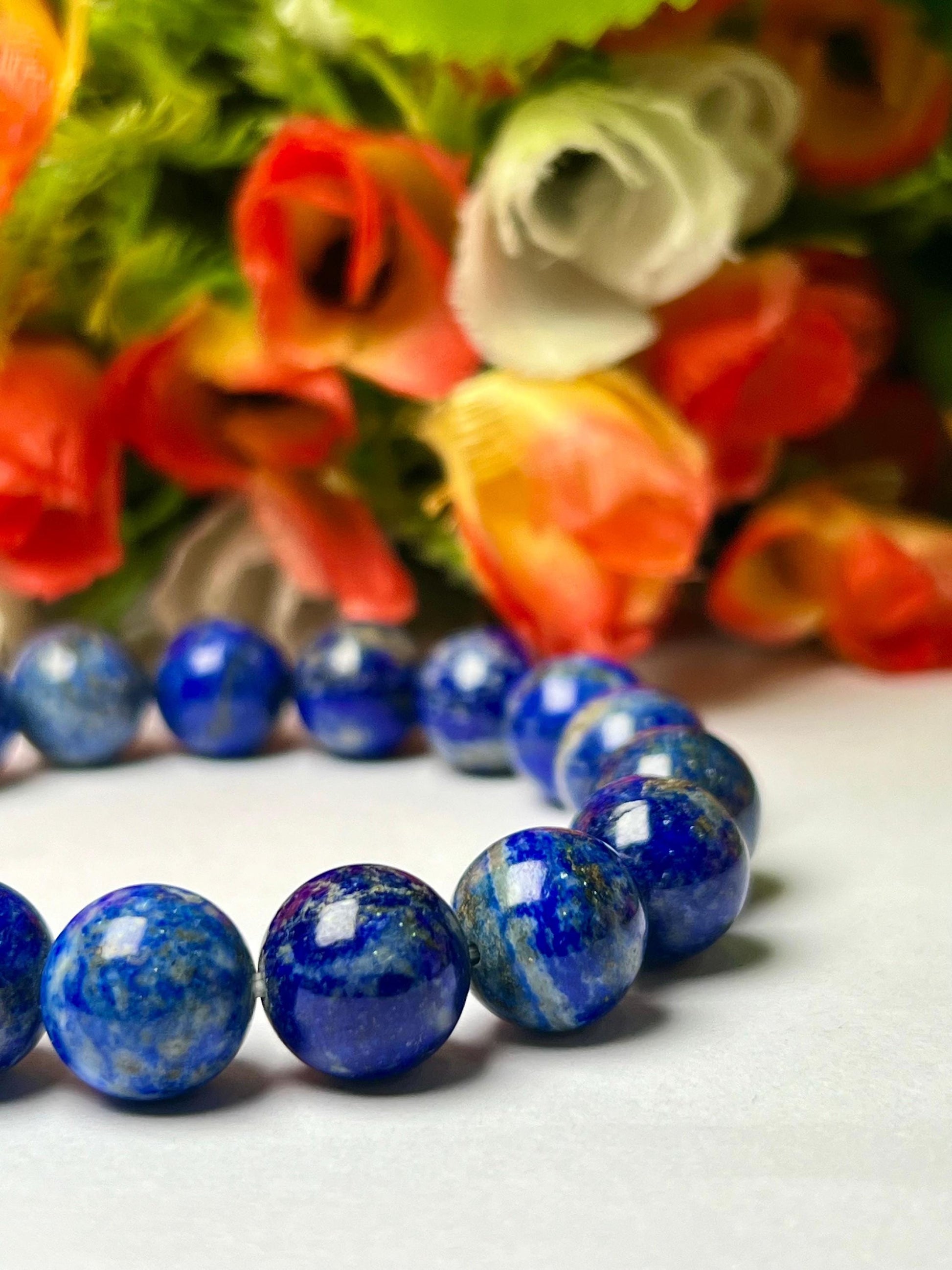 Men's 12 MM Lapis Lazuli Stone Bracelet| Jewelry for Men