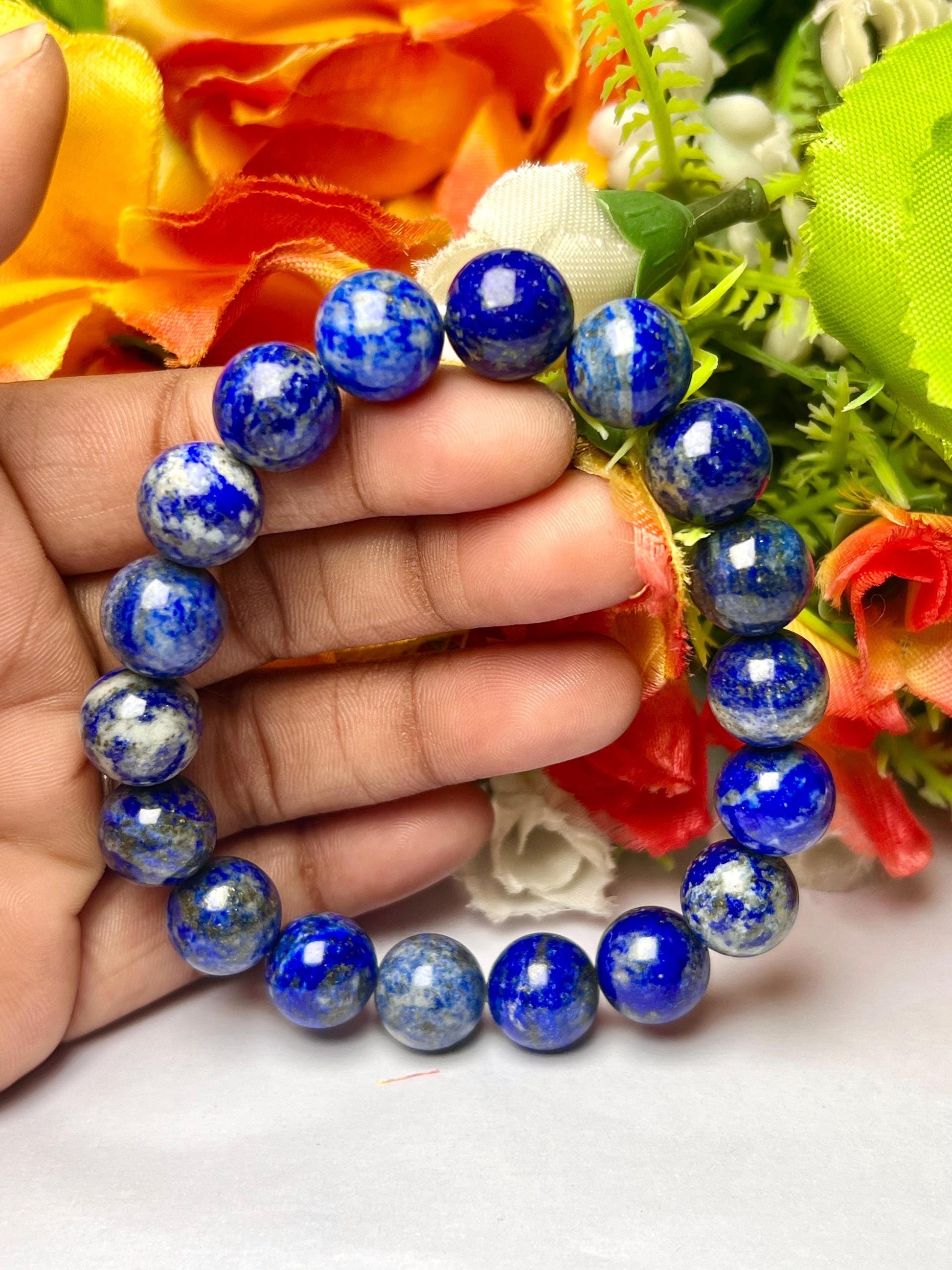 Men's 12 MM Lapis Lazuli Stone Bracelet| Jewelry for Men