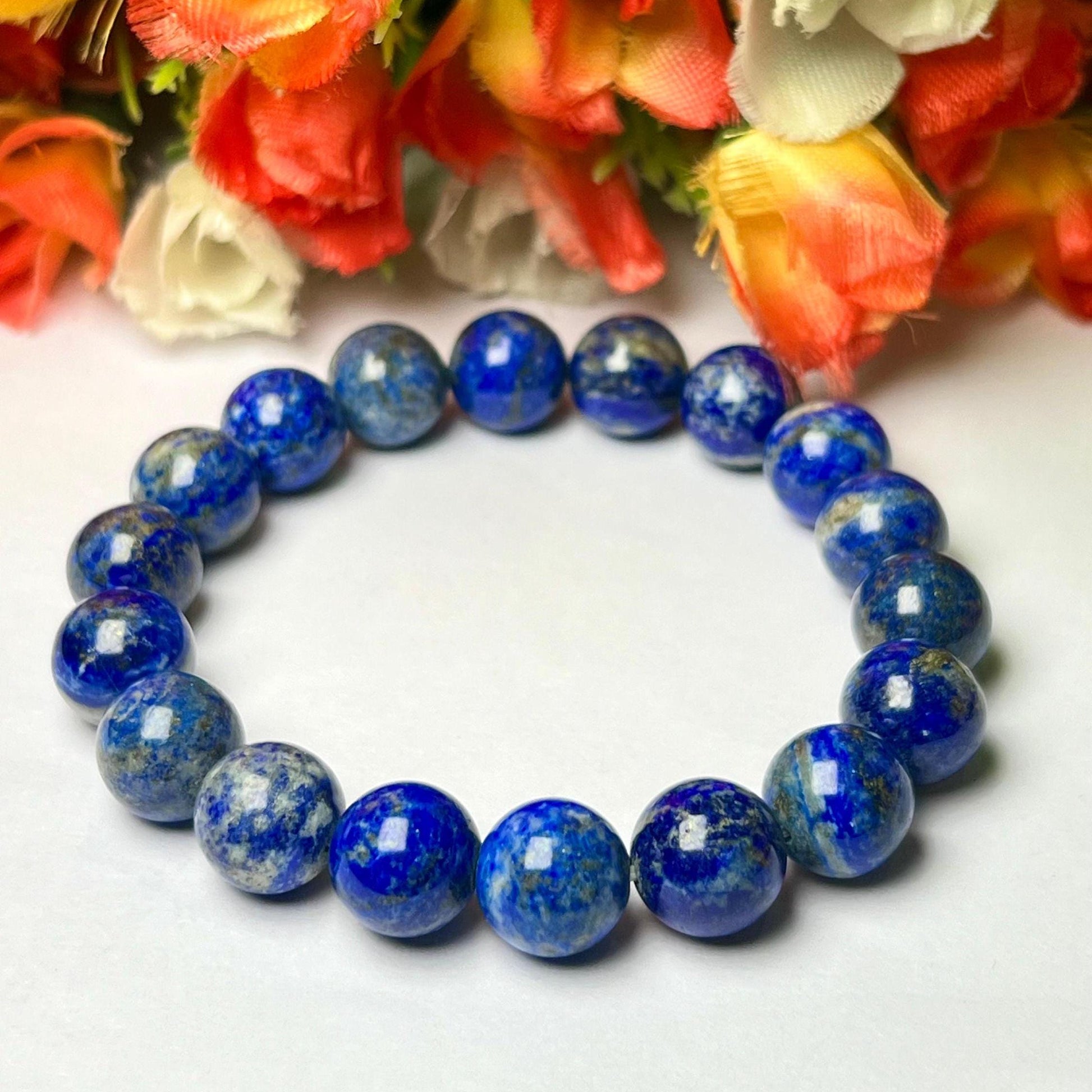 Men's 12 MM Lapis Lazuli Stone Bracelet| Jewelry for Men