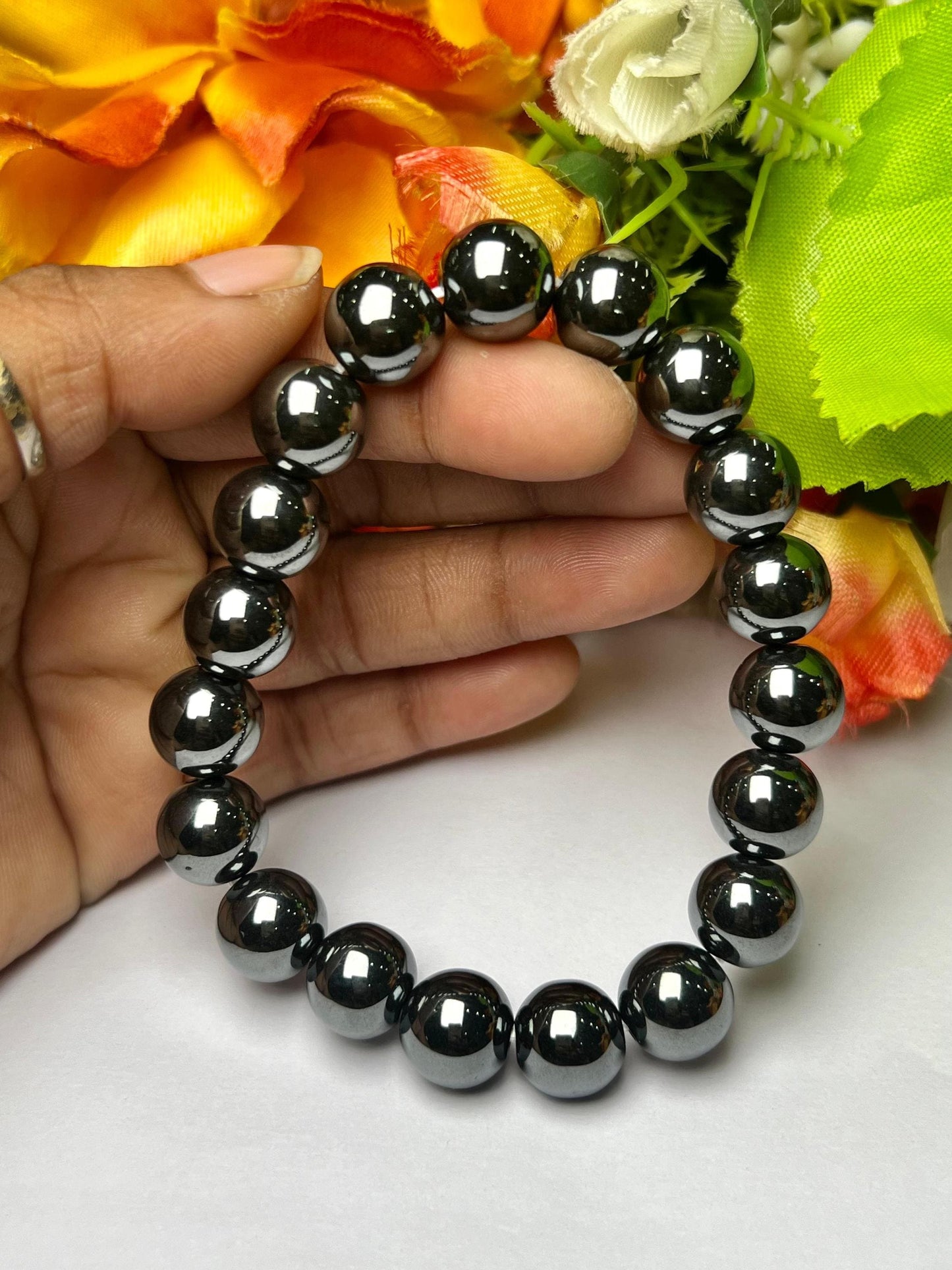 Men's 12 MM Hematite Stone Bracelet| Jewelry for Men