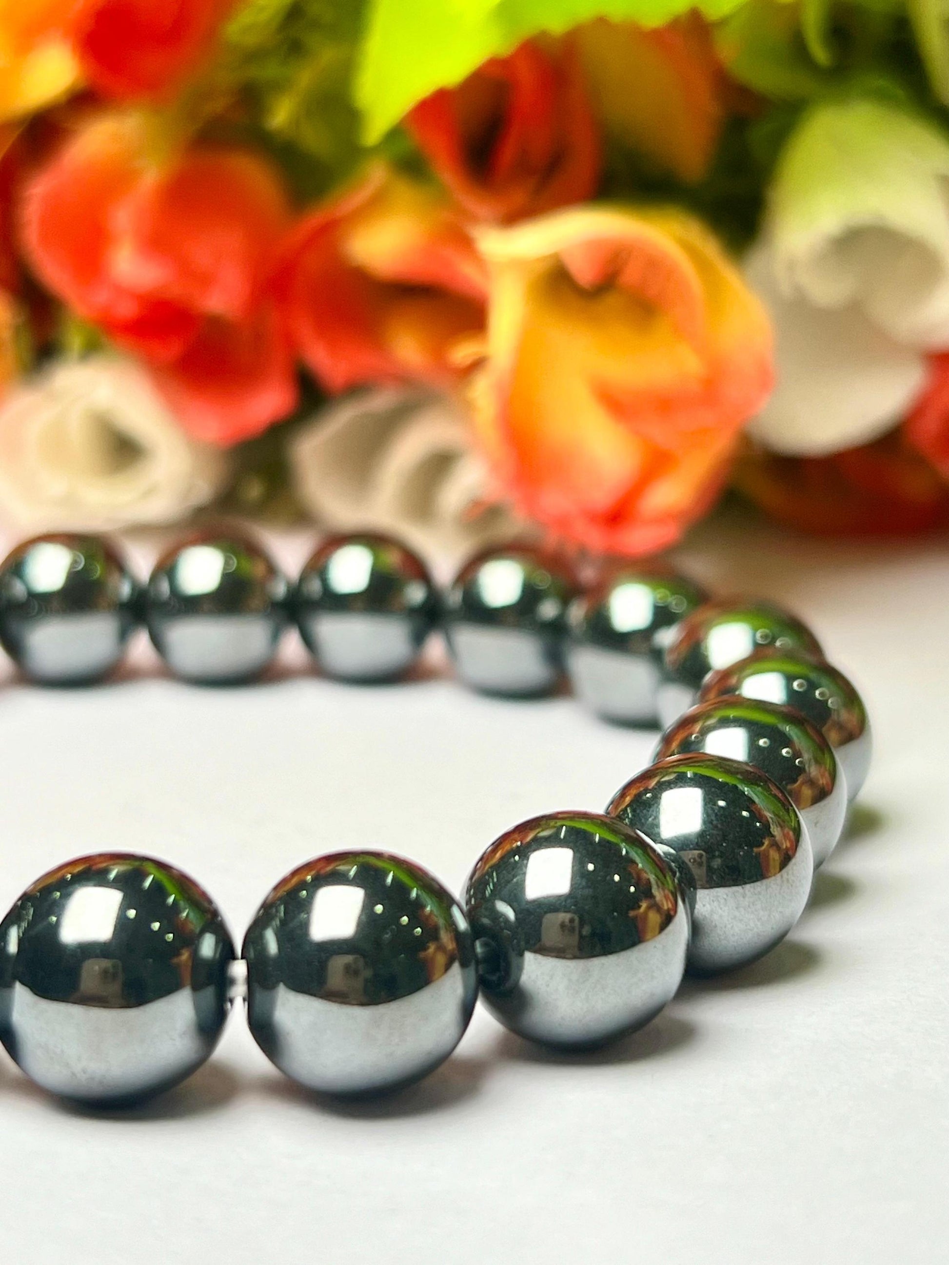 Men's 12 MM Hematite Stone Bracelet| Jewelry for Men