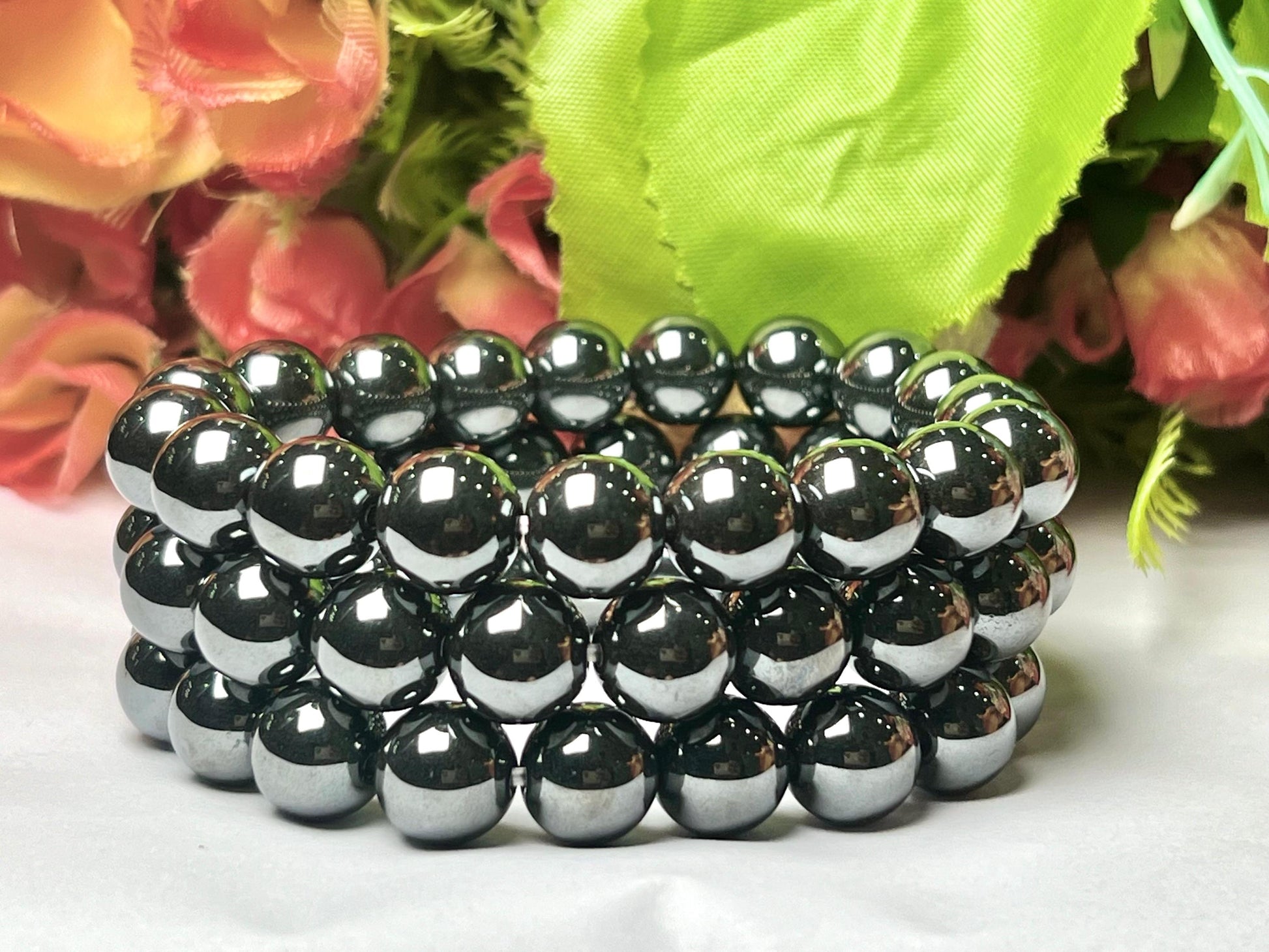 Men's 12 MM Hematite Stone Bracelet| Jewelry for Men