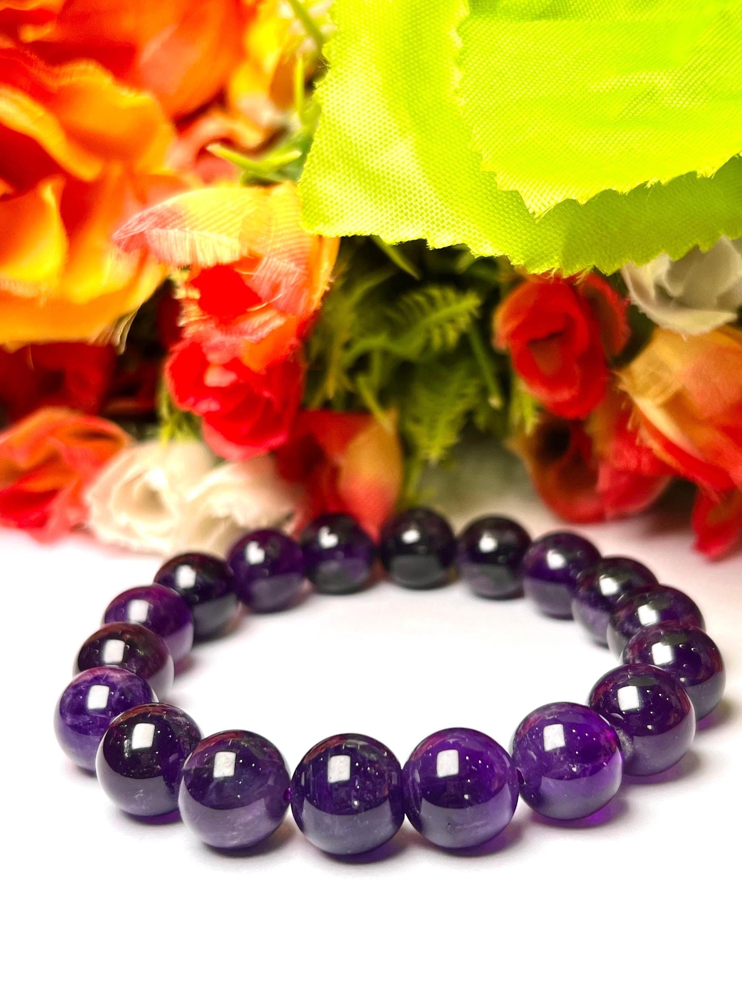 Men's 12 mm Amethyst Stone Bracelet| Jewelry for Men