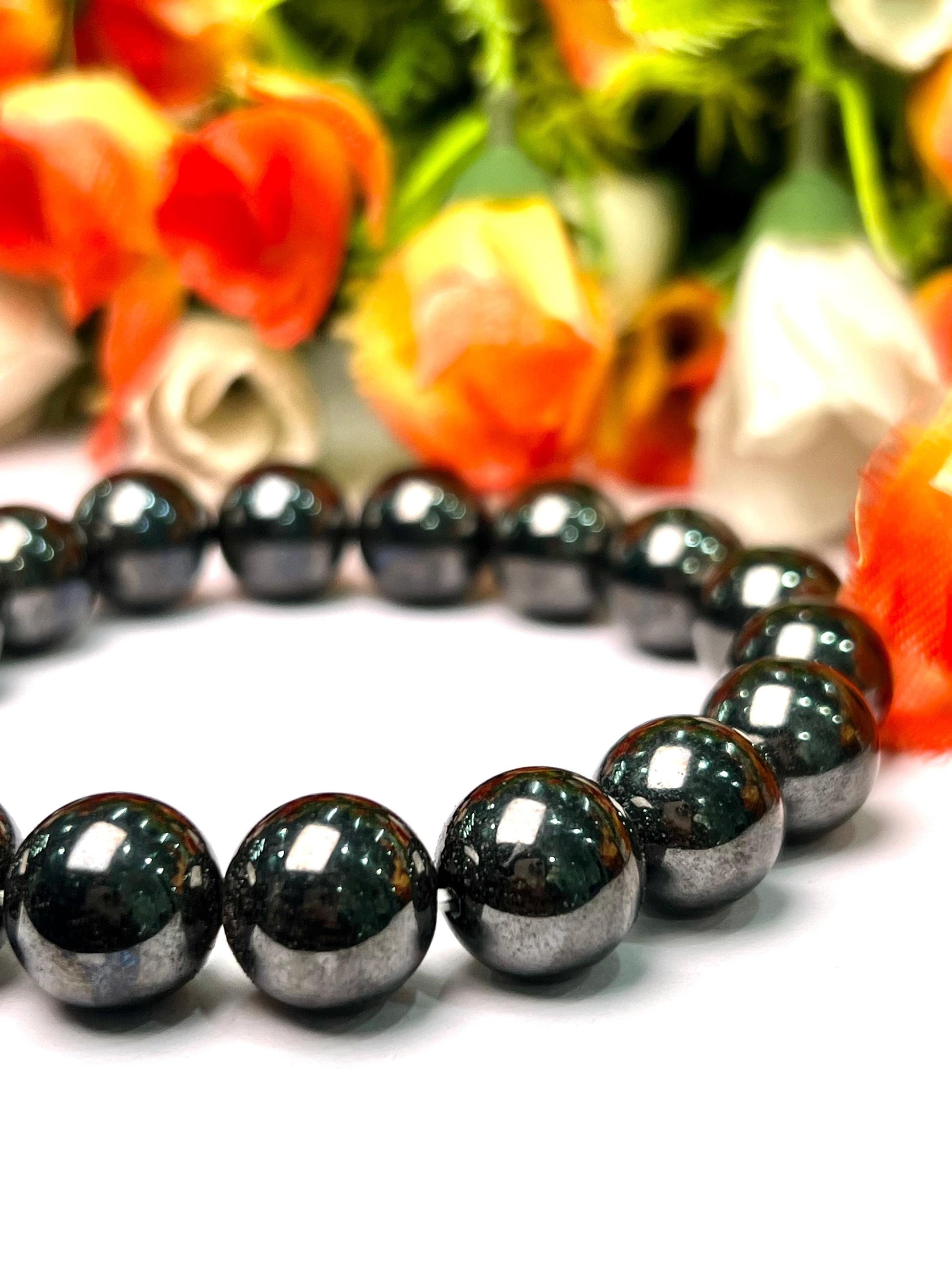 Men's 12 MM Magnetite Stone Bracelet| Jewelry for Men