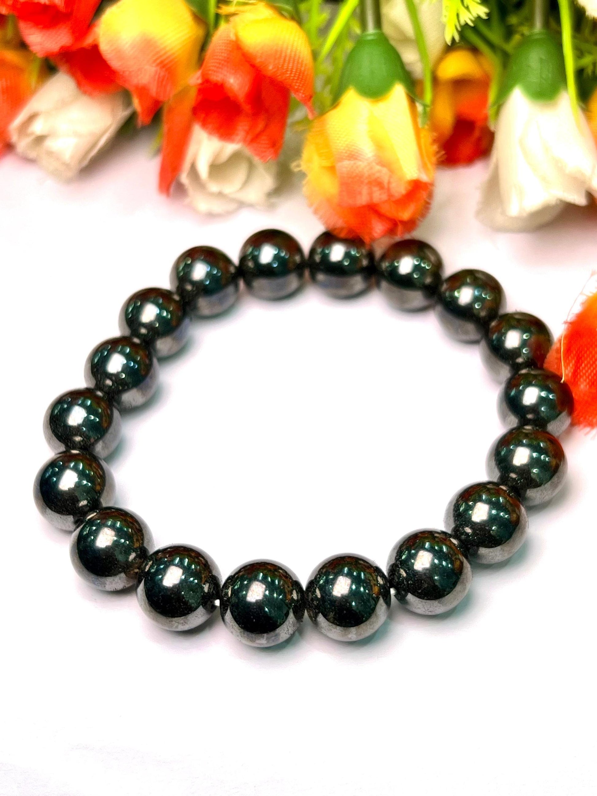 Men's 12 MM Magnetite Stone Bracelet| Jewelry for Men