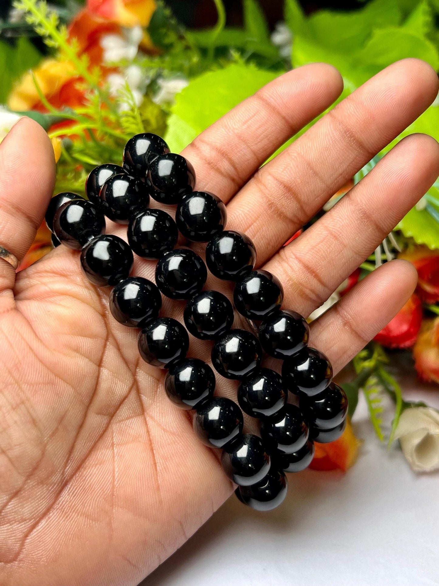 Men's 12 MM Black Onyx Stone Bracelet| Jewelry for Men