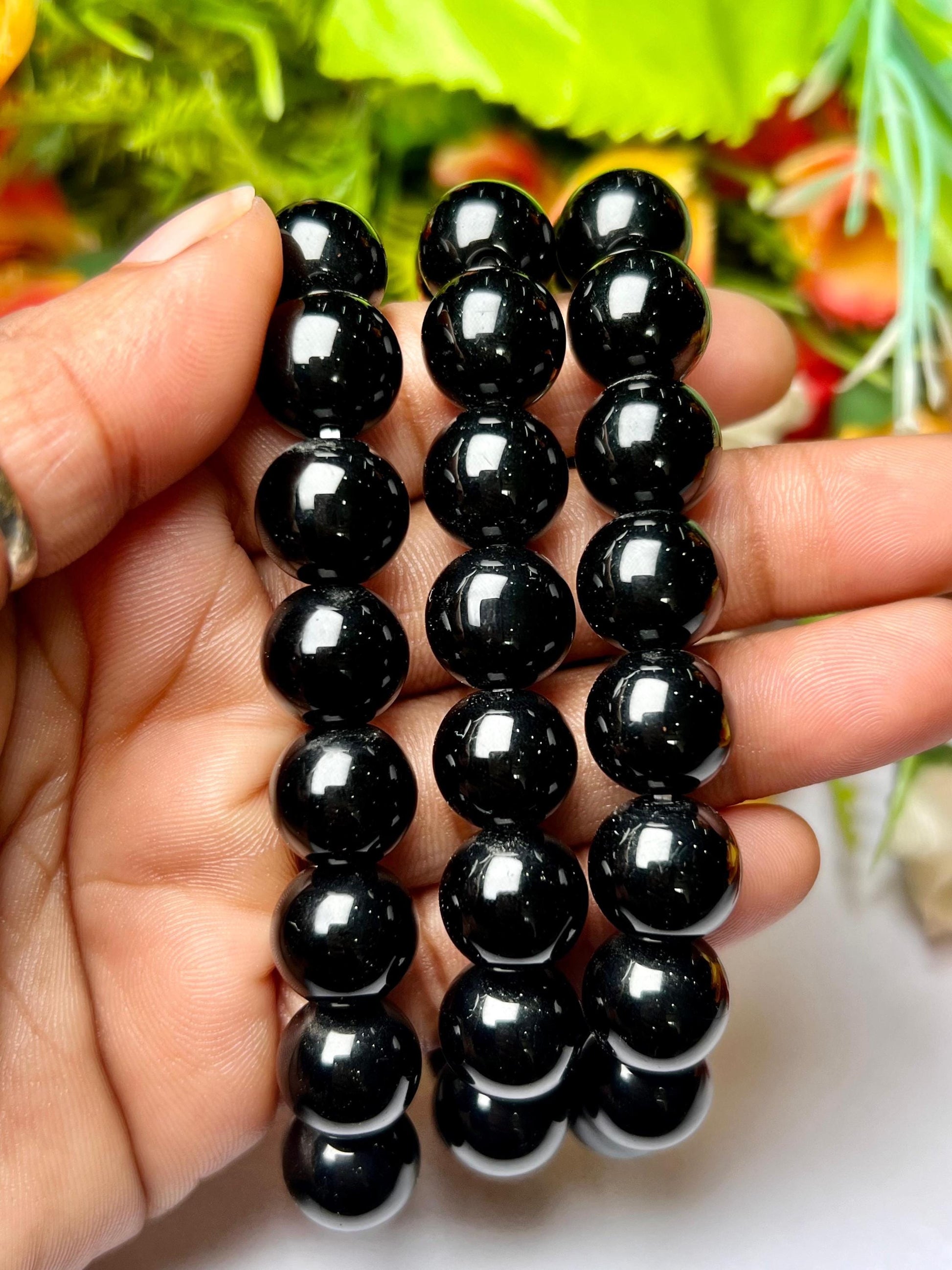 Men's 12 MM Black Onyx Stone Bracelet| Jewelry for Men