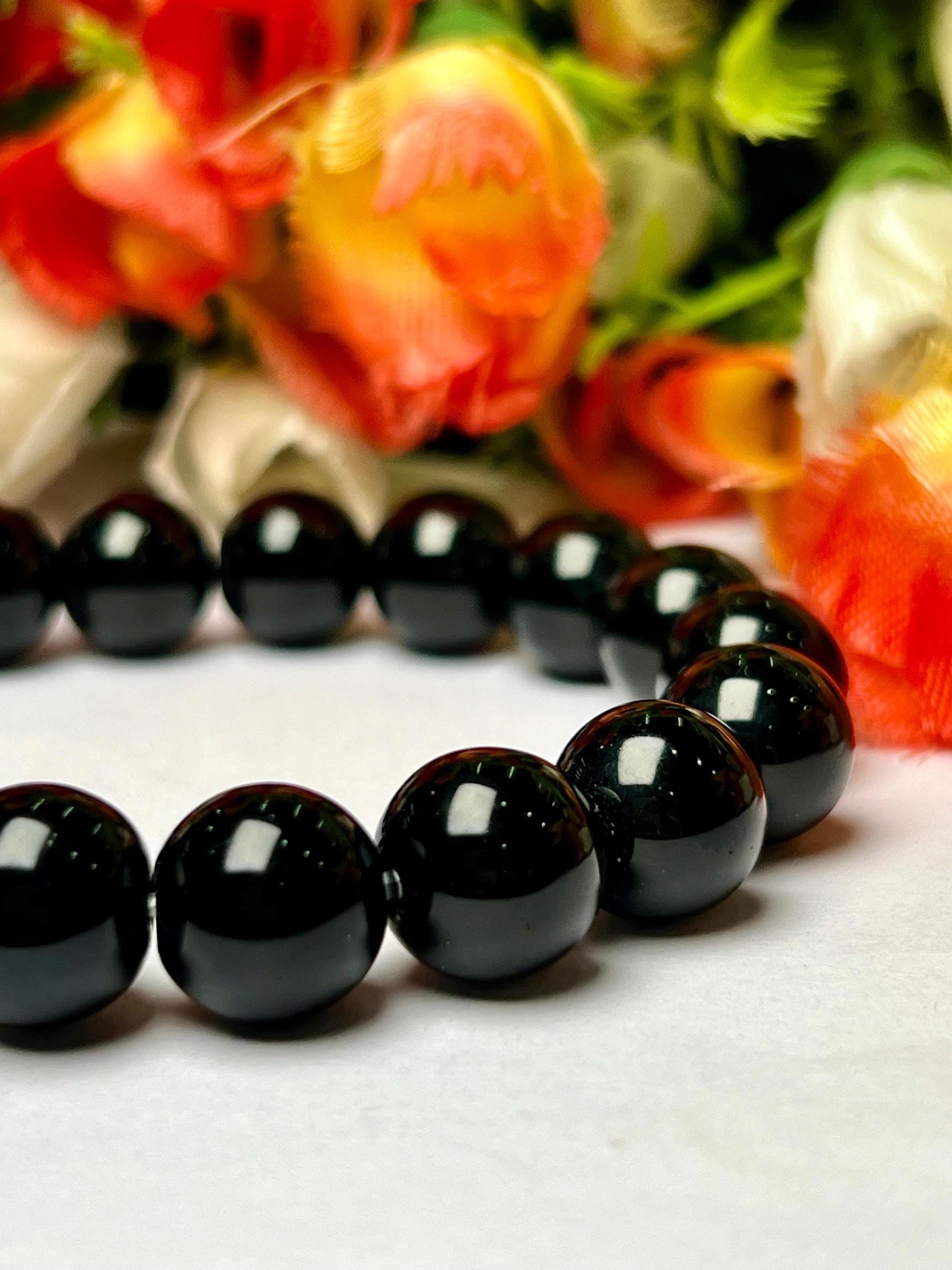 Men's 12 MM Black Onyx Stone Bracelet| Jewelry for Men