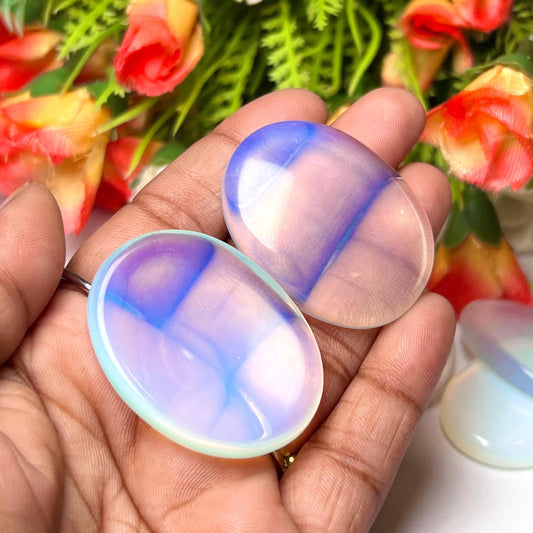 Opalite Stone Worry Stone – Crystal Worry Stone – Pocket Stone – Healing Crystal - 4cmx3cm Thumb Stone One (1) Piece