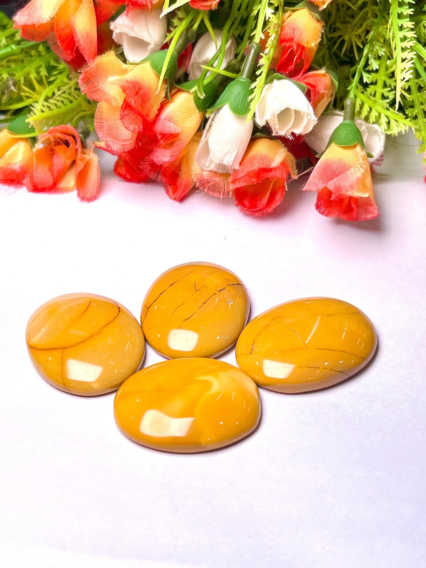 Yellow Jasper Stone / Camel Jasper Worry Stone – Crystal Worry Stone – Pocket Stone – Healing Crystal - 4.5x3.5cm