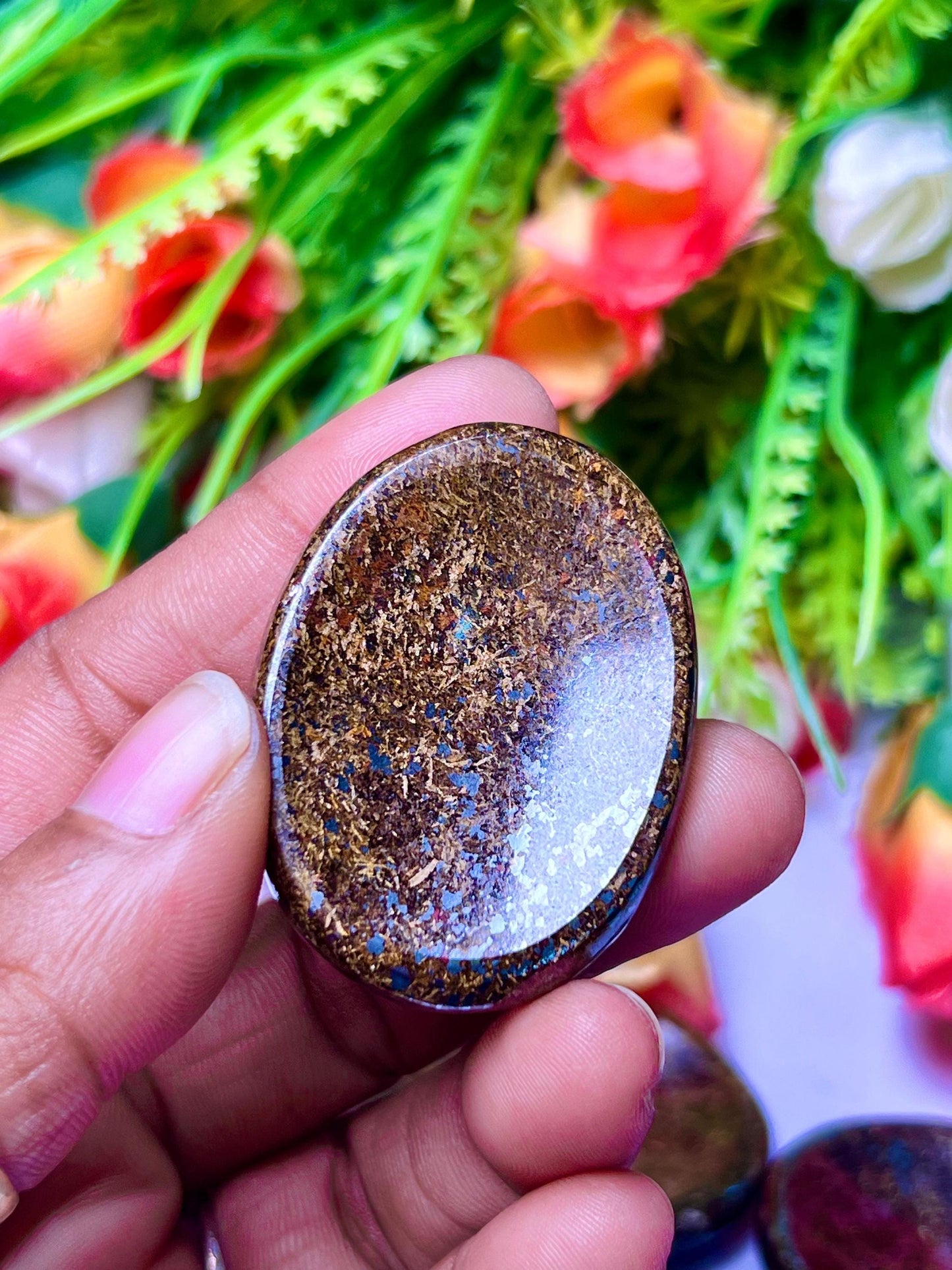 Bronzite Worry Stone – Crystal Worry Stone – Pocket Stone – Healing Crystal - 4.5x3.5cm