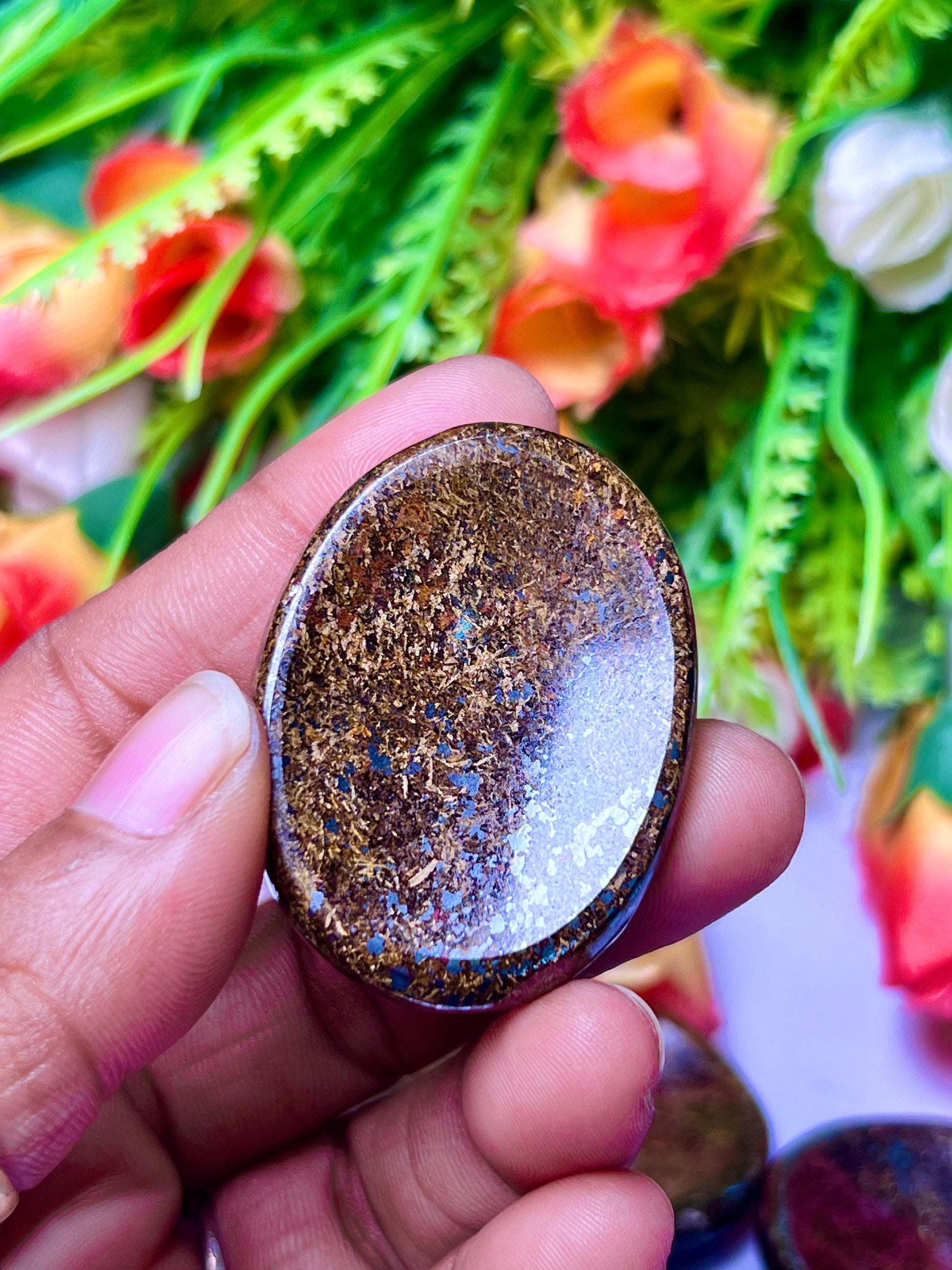 Bronzite Worry Stone – Crystal Worry Stone – Pocket Stone – Healing Crystal - 4.5x3.5cm