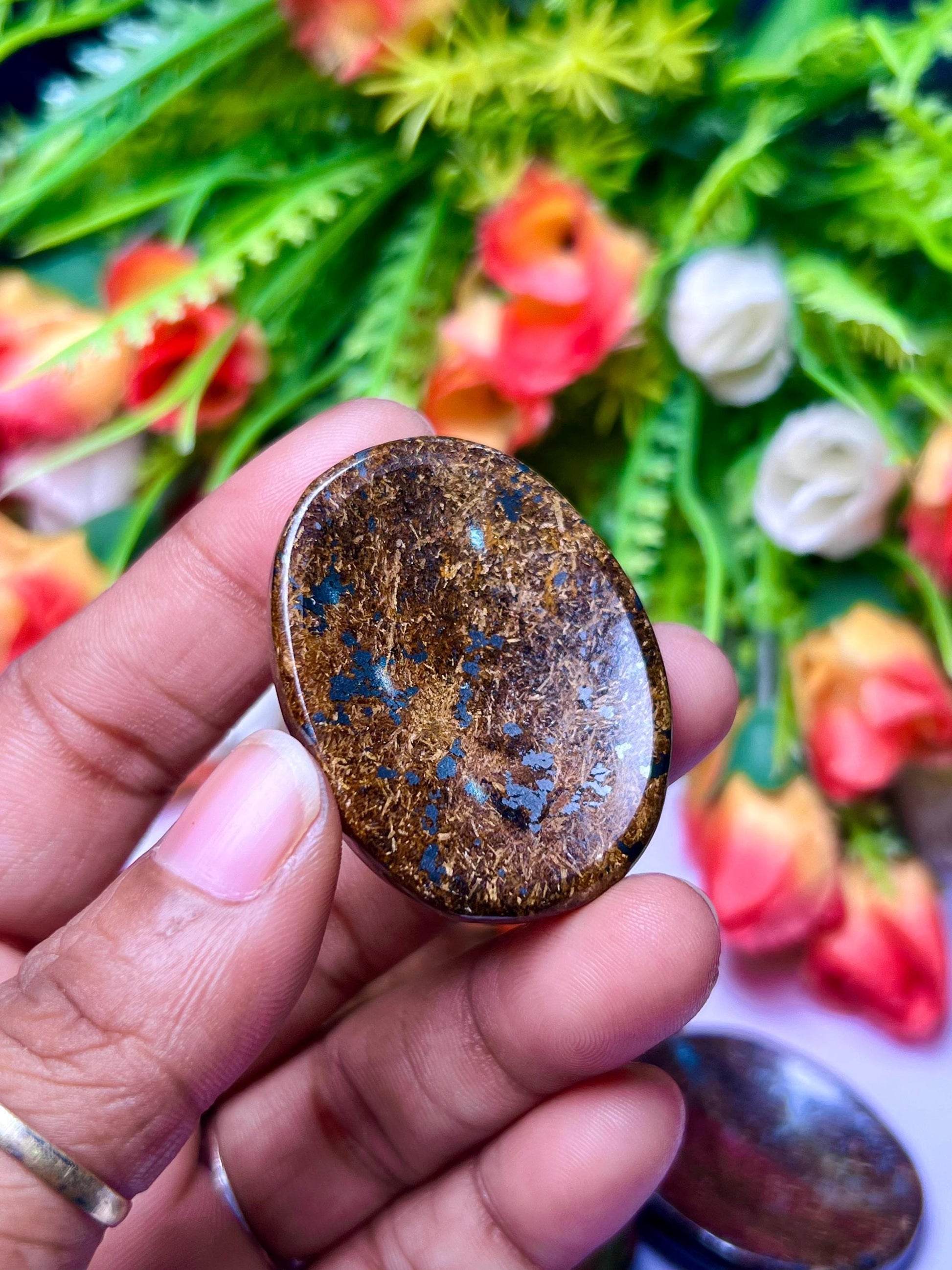 Bronzite Worry Stone – Crystal Worry Stone – Pocket Stone – Healing Crystal - 4.5x3.5cm